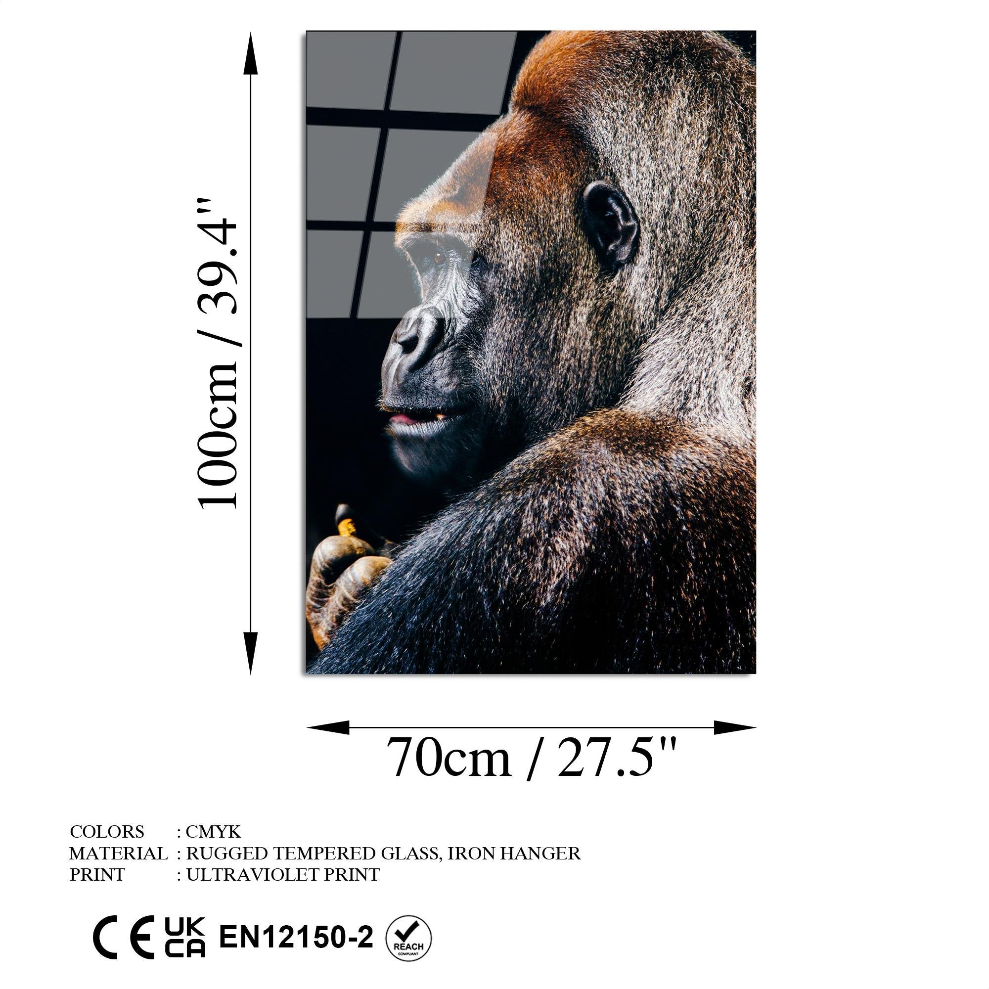 UV-145 Baskılı Cam Dikdörtgen Duvar Tablosu | ByLamp