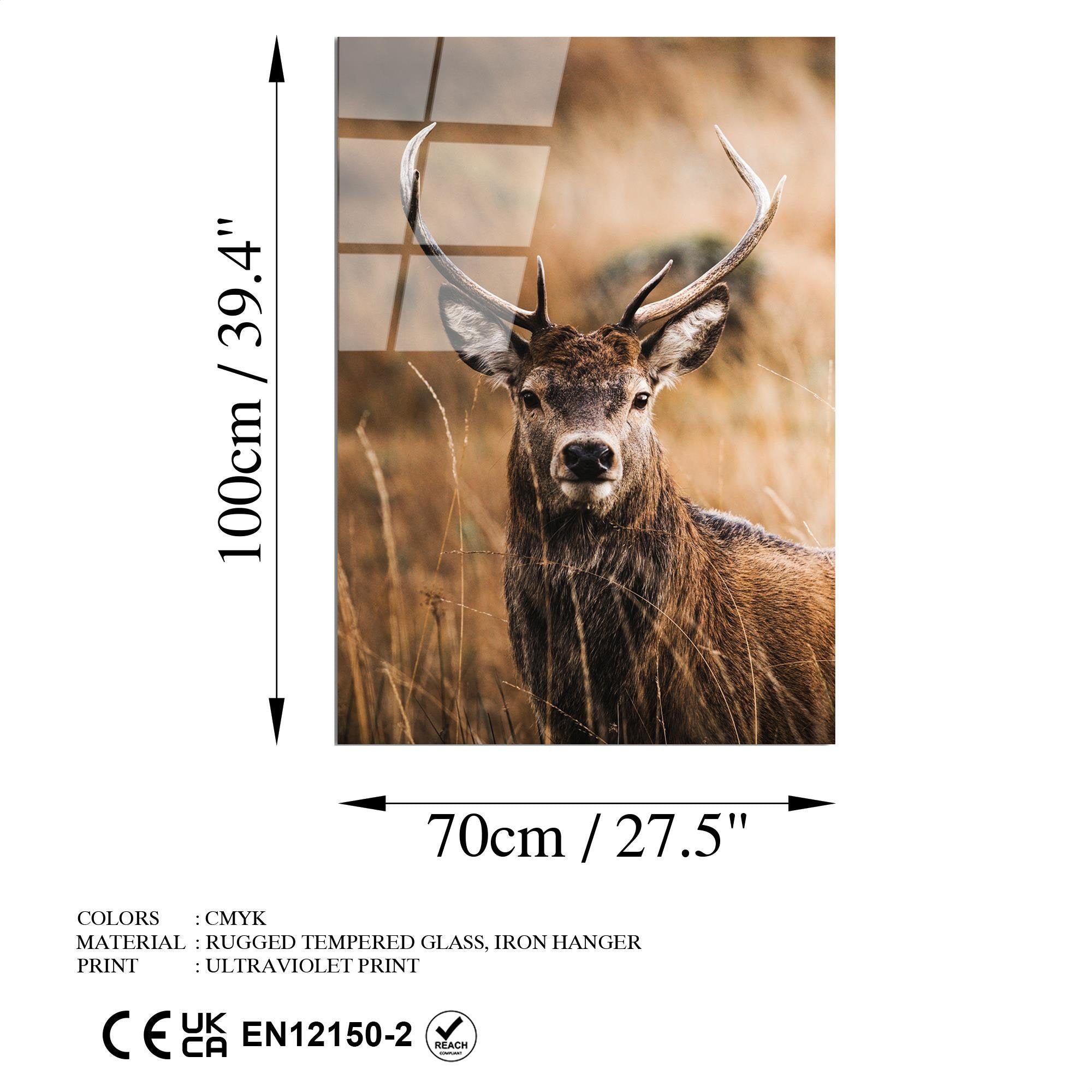 UV-147 Baskılı Cam Dikdörtgen Duvar Tablosu | ByLamp