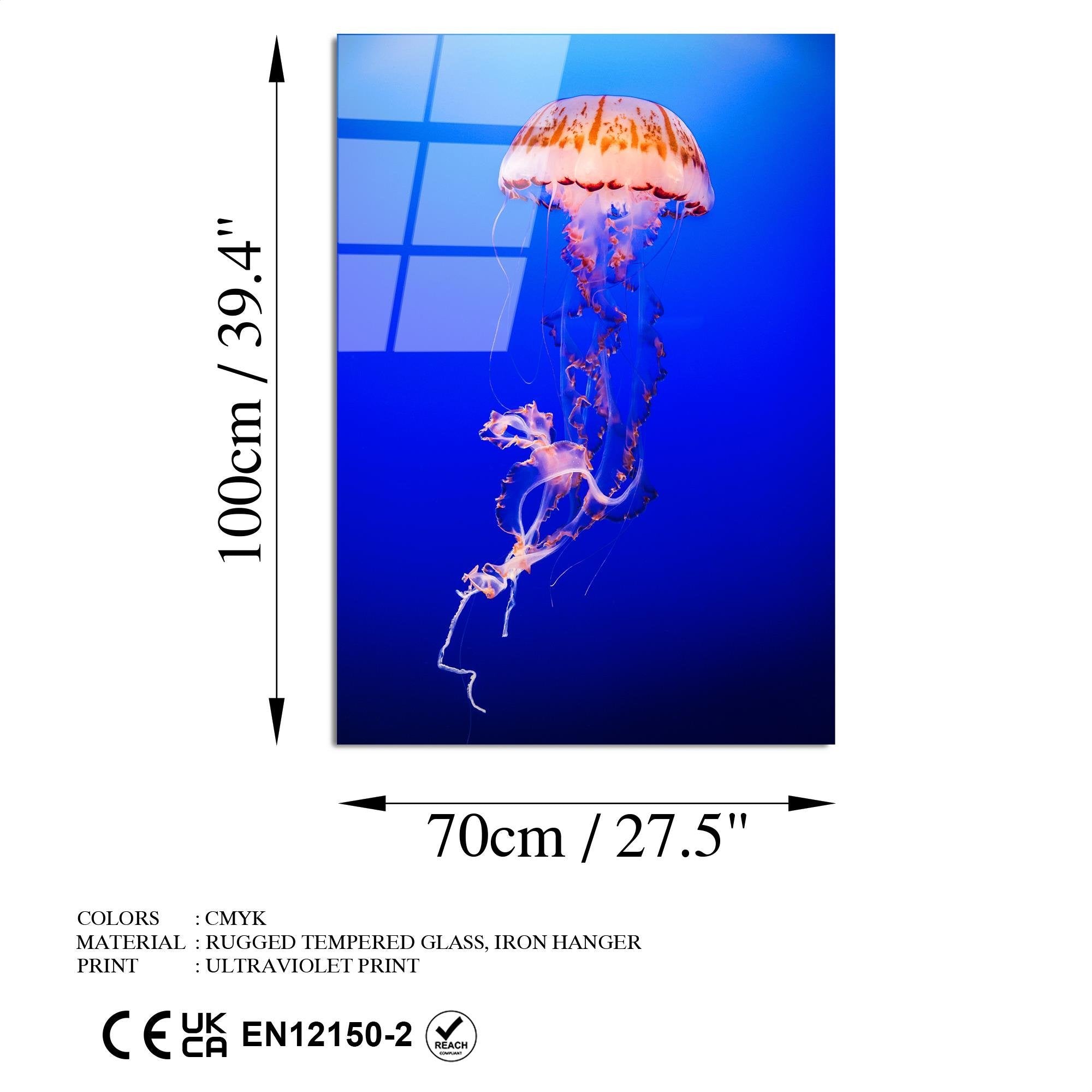 UV-154 Baskılı Cam Dikdörtgen Duvar Tablosu | ByLamp