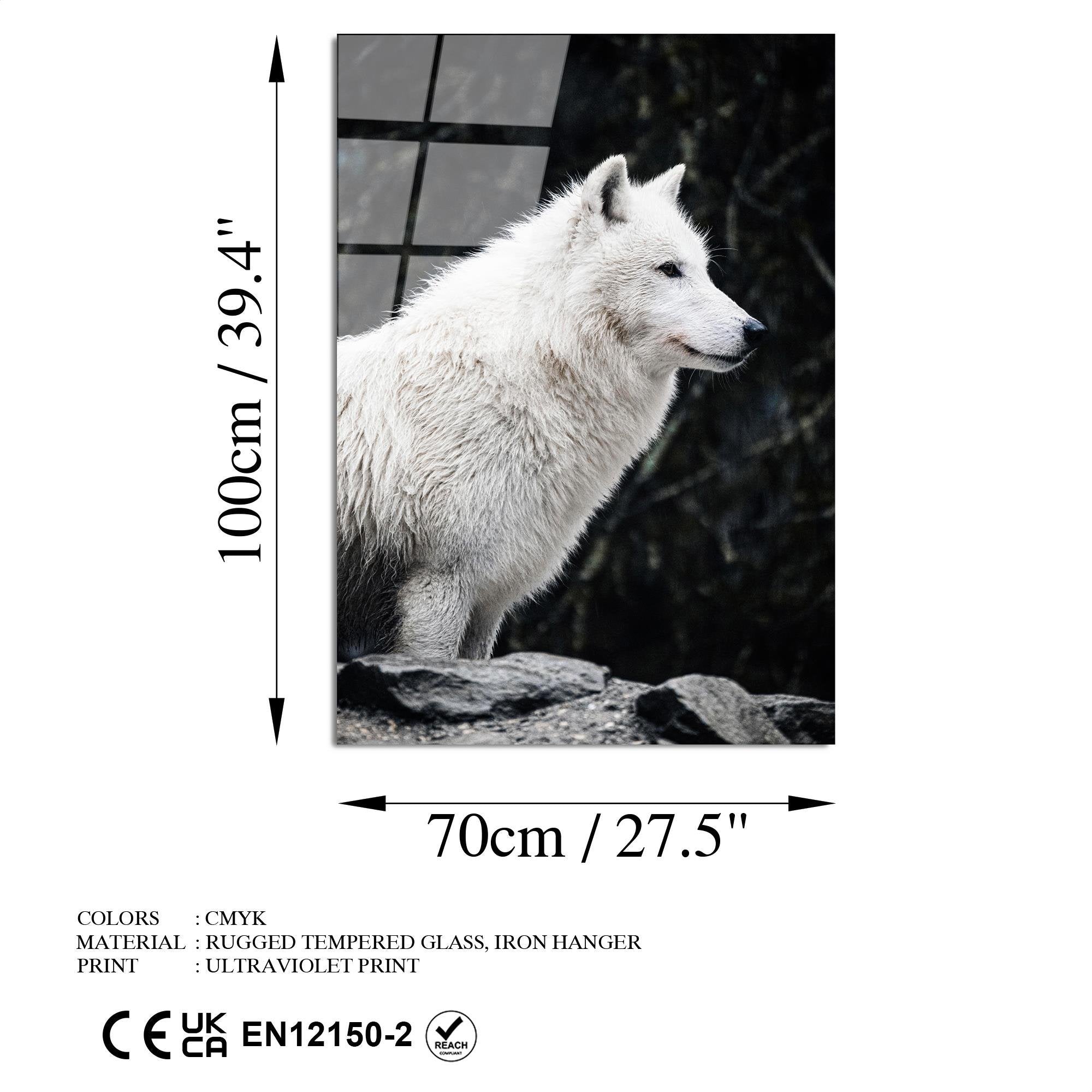 UV-161 Baskılı Cam Dikdörtgen Duvar Tablosu | ByLamp