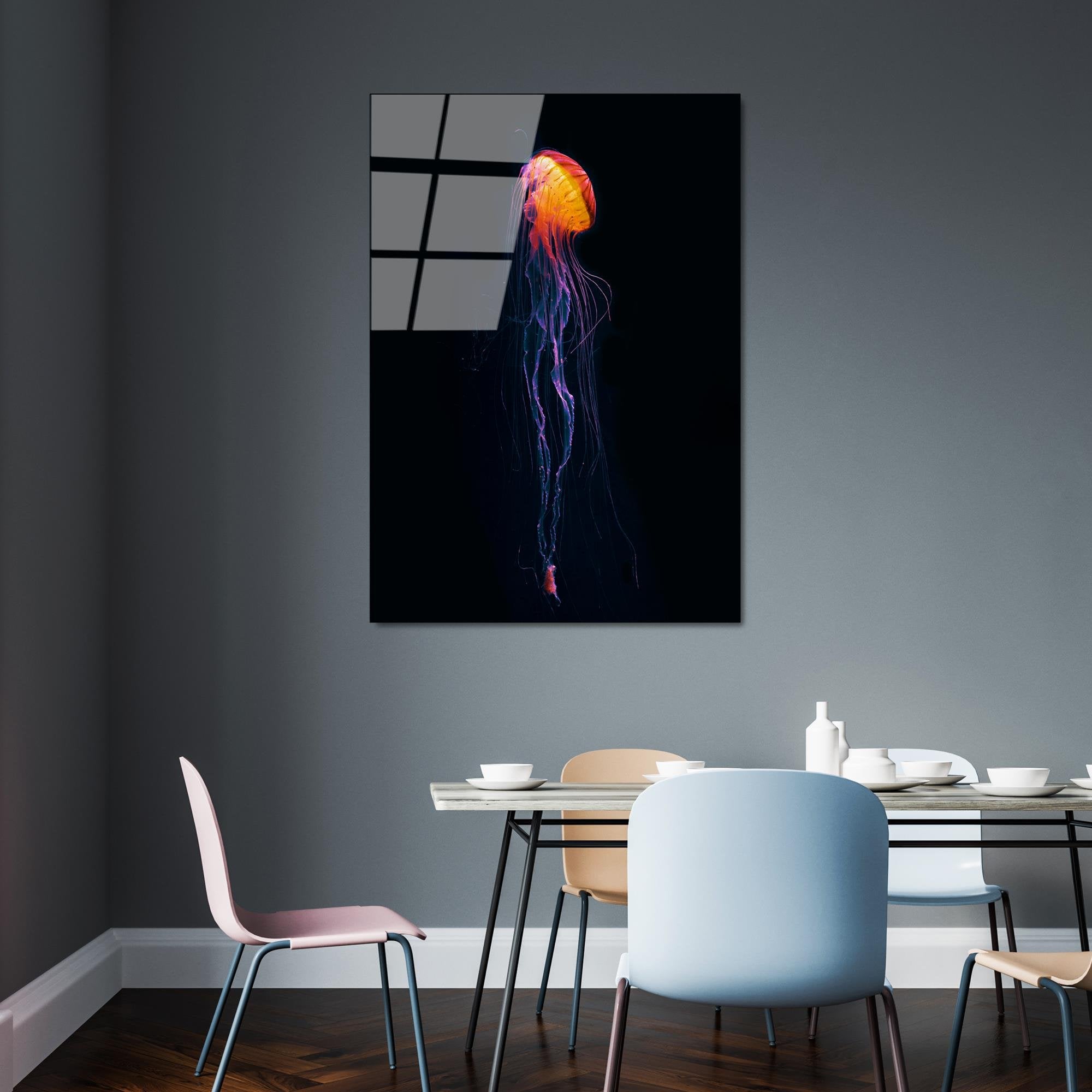 UV-163 Baskılı Cam Dikdörtgen Duvar Tablosu | ByLamp