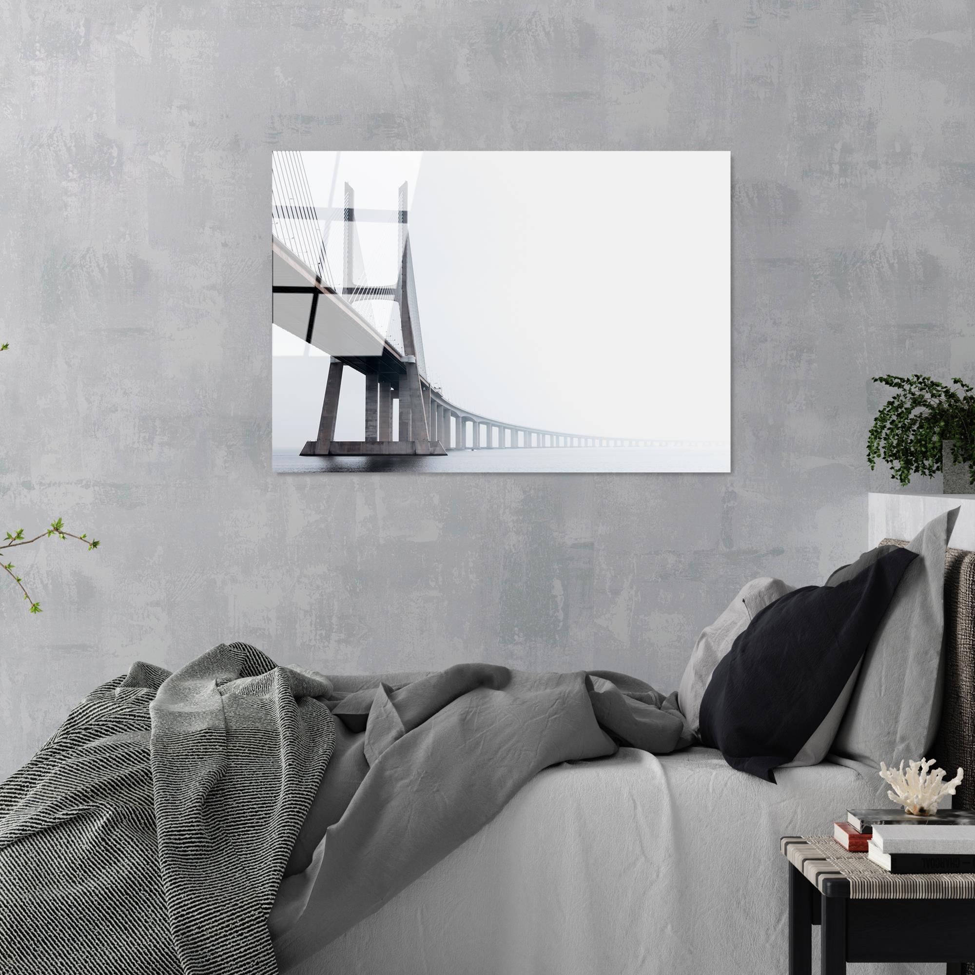 UV-172 Baskılı Cam Dikdörtgen Duvar Tablosu | ByLamp