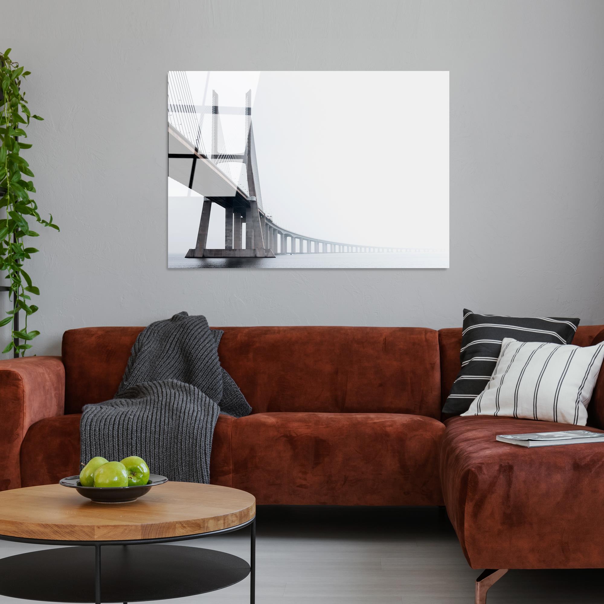 UV-172 Baskılı Cam Dikdörtgen Duvar Tablosu | ByLamp