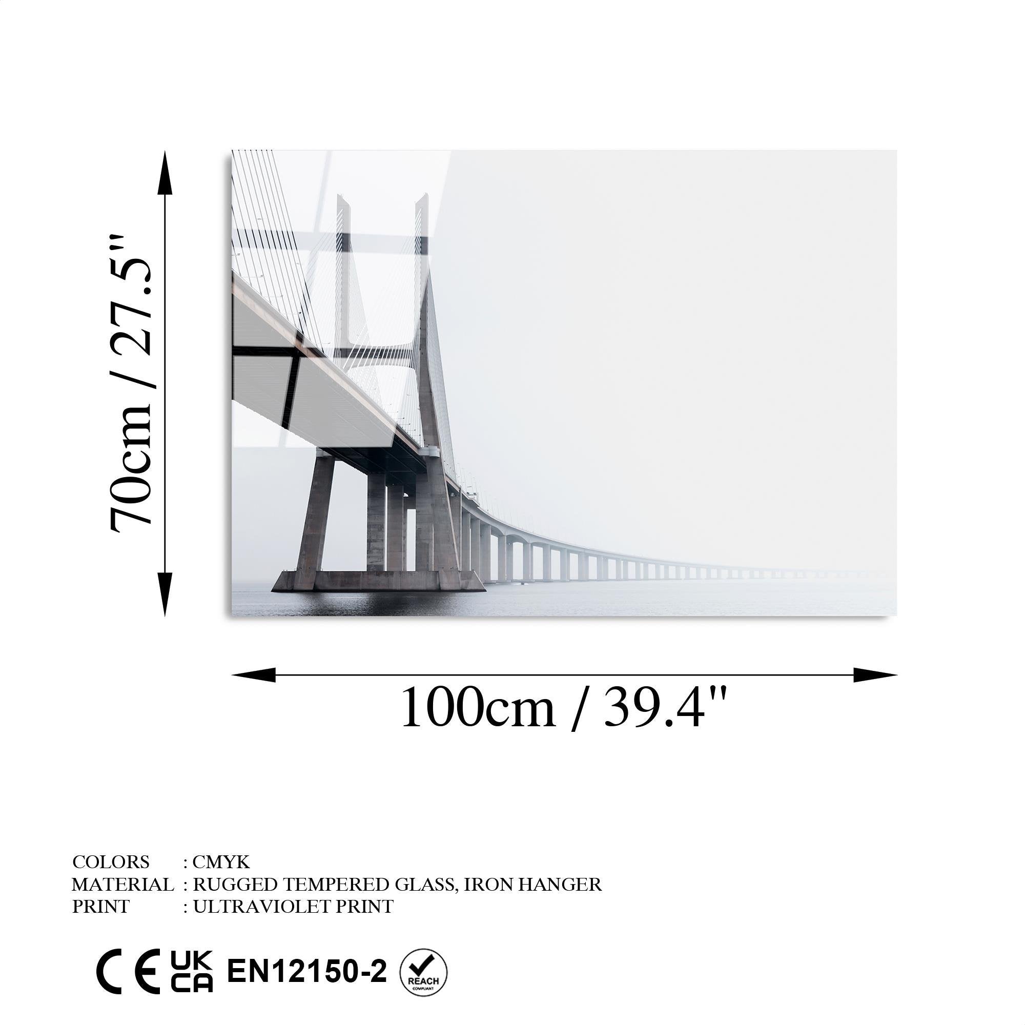UV-172 Baskılı Cam Dikdörtgen Duvar Tablosu | ByLamp