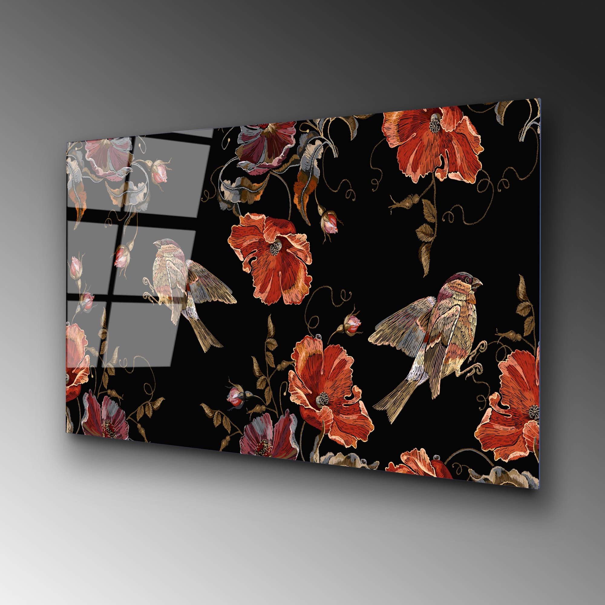 UV-178 Baskılı Cam Dikdörtgen Duvar Tablosu | ByLamp