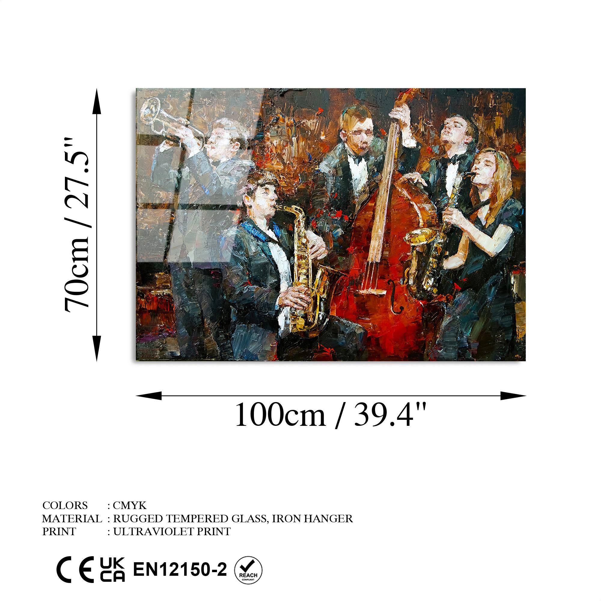 UV-180 Baskılı Cam Dikdörtgen Duvar Tablosu | ByLamp