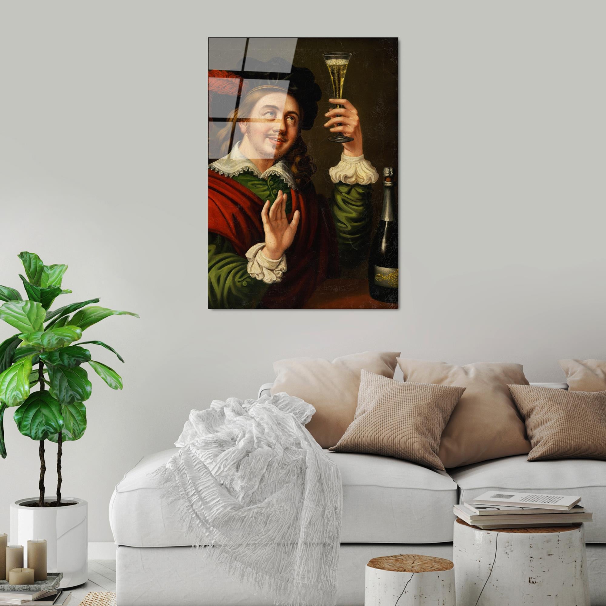 UV-184 Baskılı Cam Dikdörtgen Duvar Tablosu | ByLamp