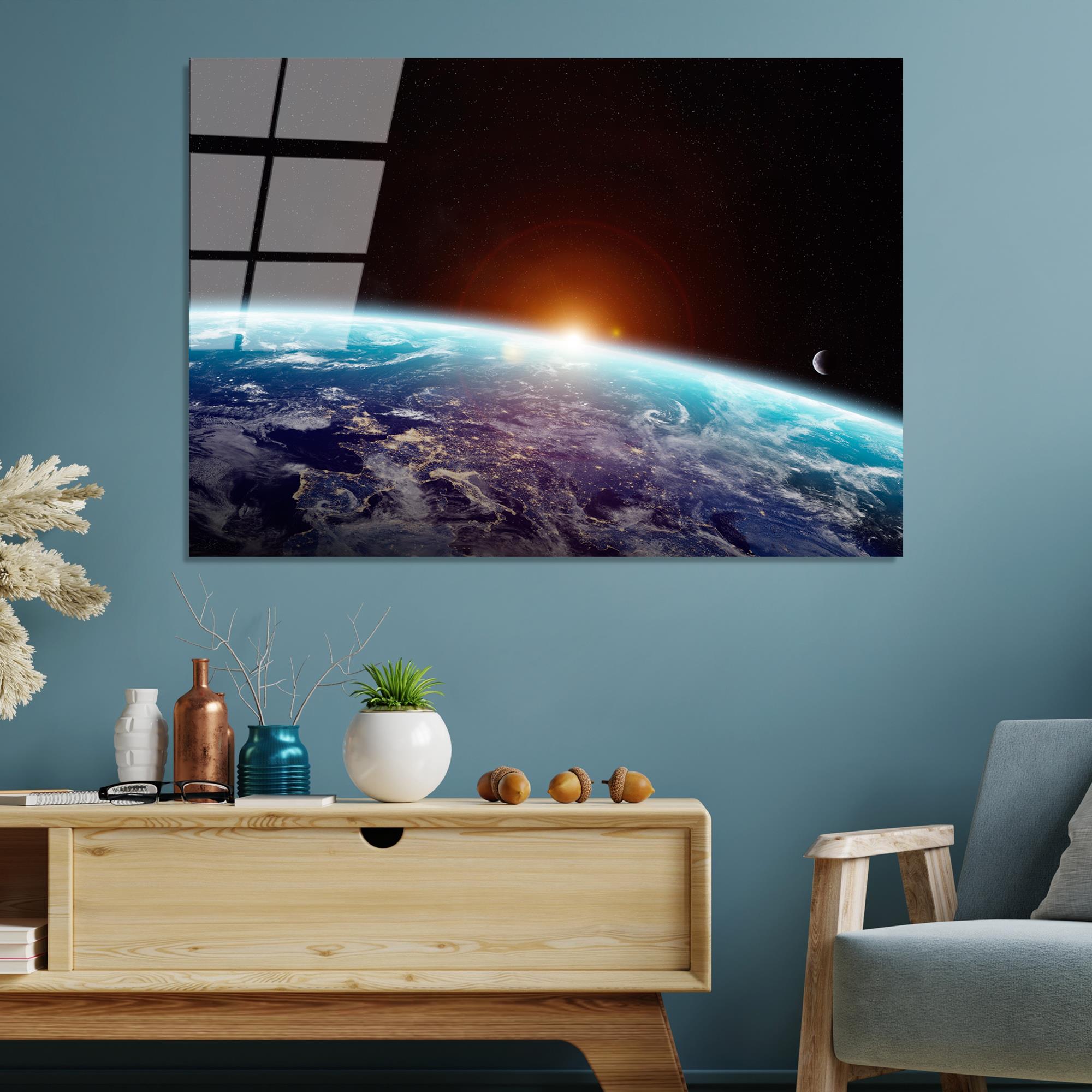 UV-188 Baskılı Cam Dikdörtgen Duvar Tablosu | ByLamp