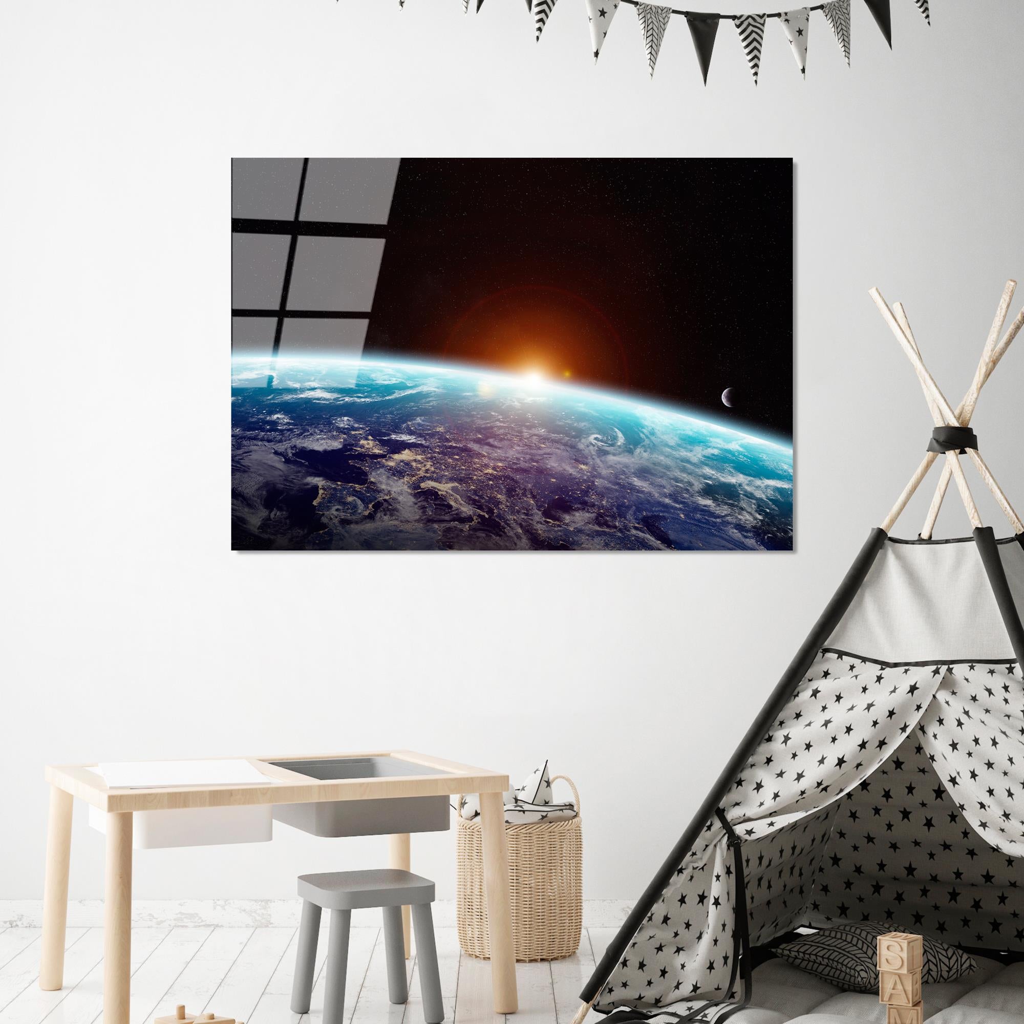 UV-188 Baskılı Cam Dikdörtgen Duvar Tablosu | ByLamp