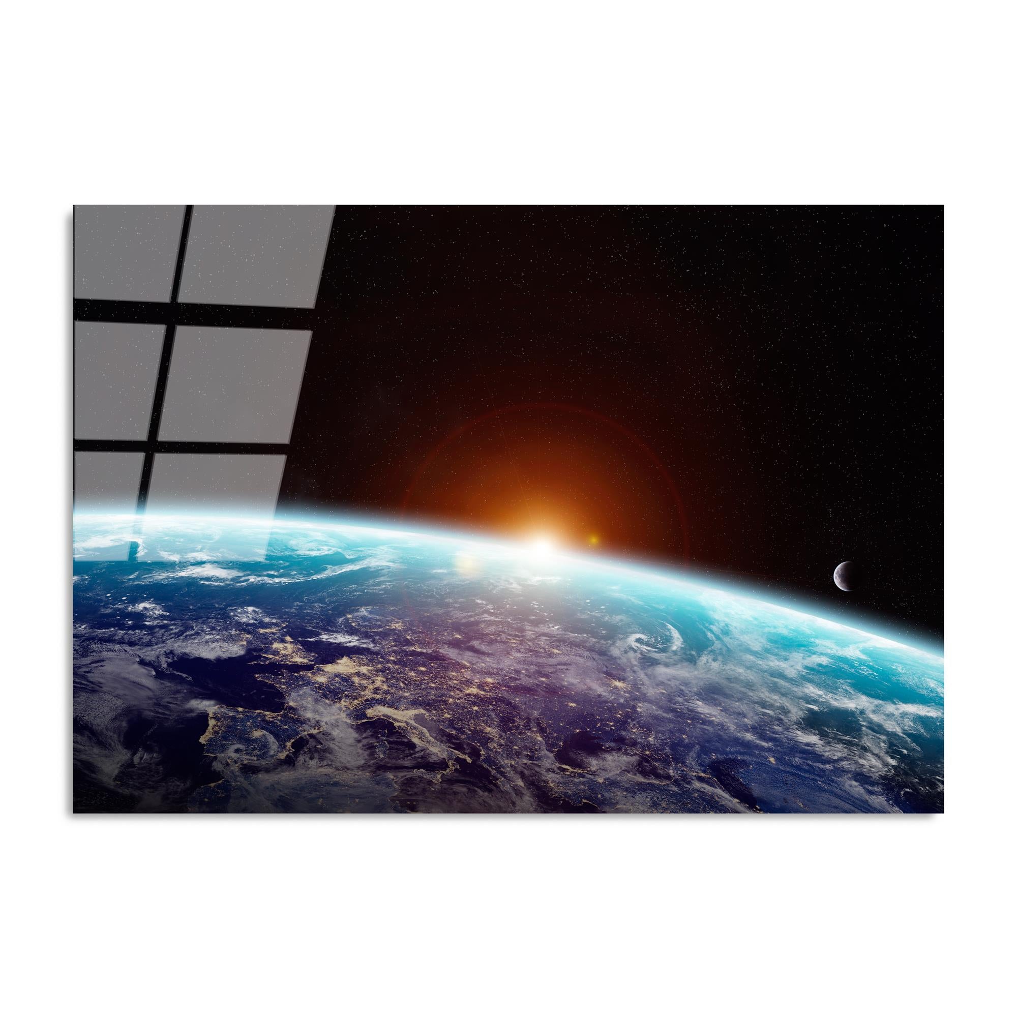 UV-188 Baskılı Cam Dikdörtgen Duvar Tablosu | ByLamp