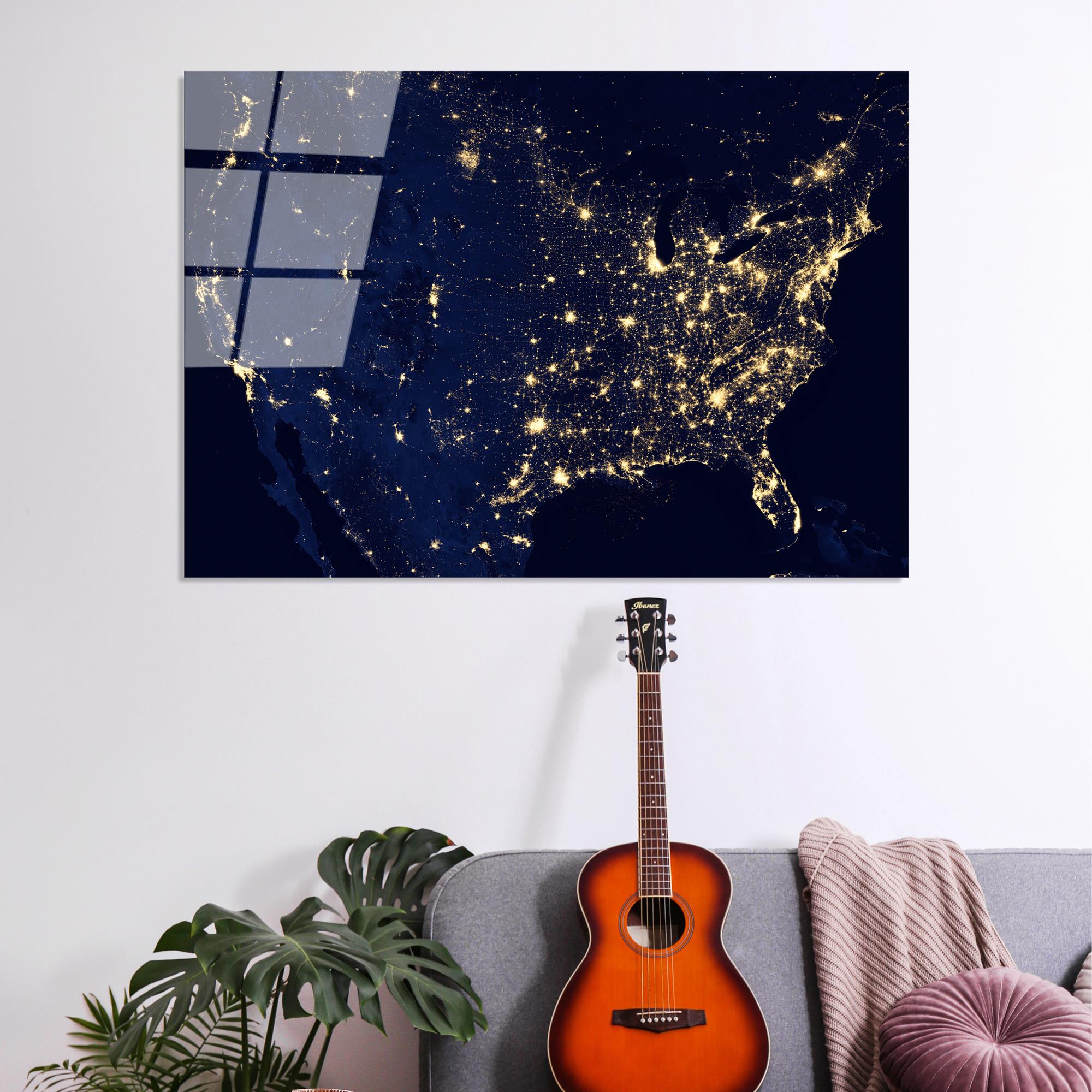 UV-190 Baskılı Cam Dikdörtgen Duvar Tablosu | ByLamp