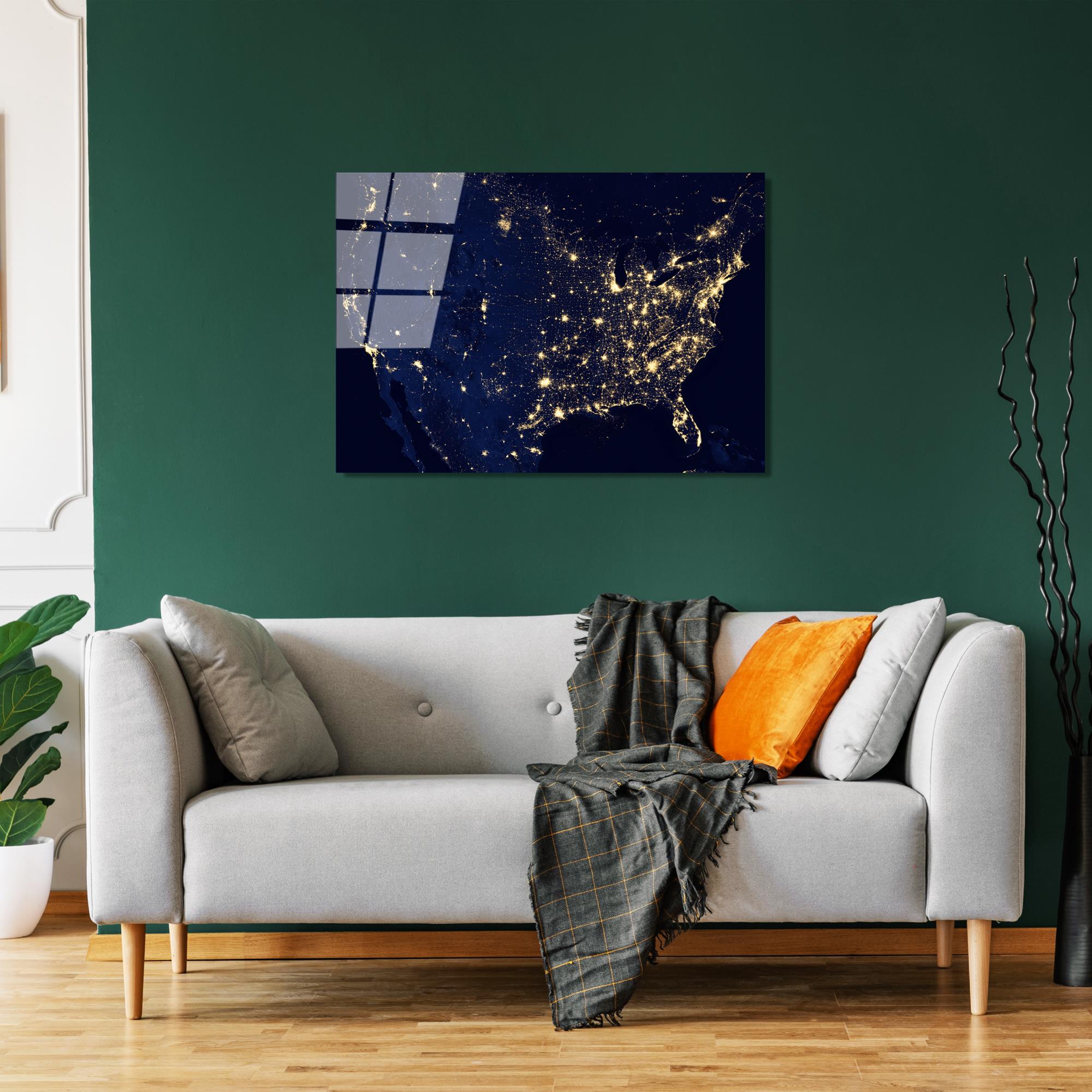 UV-190 Baskılı Cam Dikdörtgen Duvar Tablosu | ByLamp