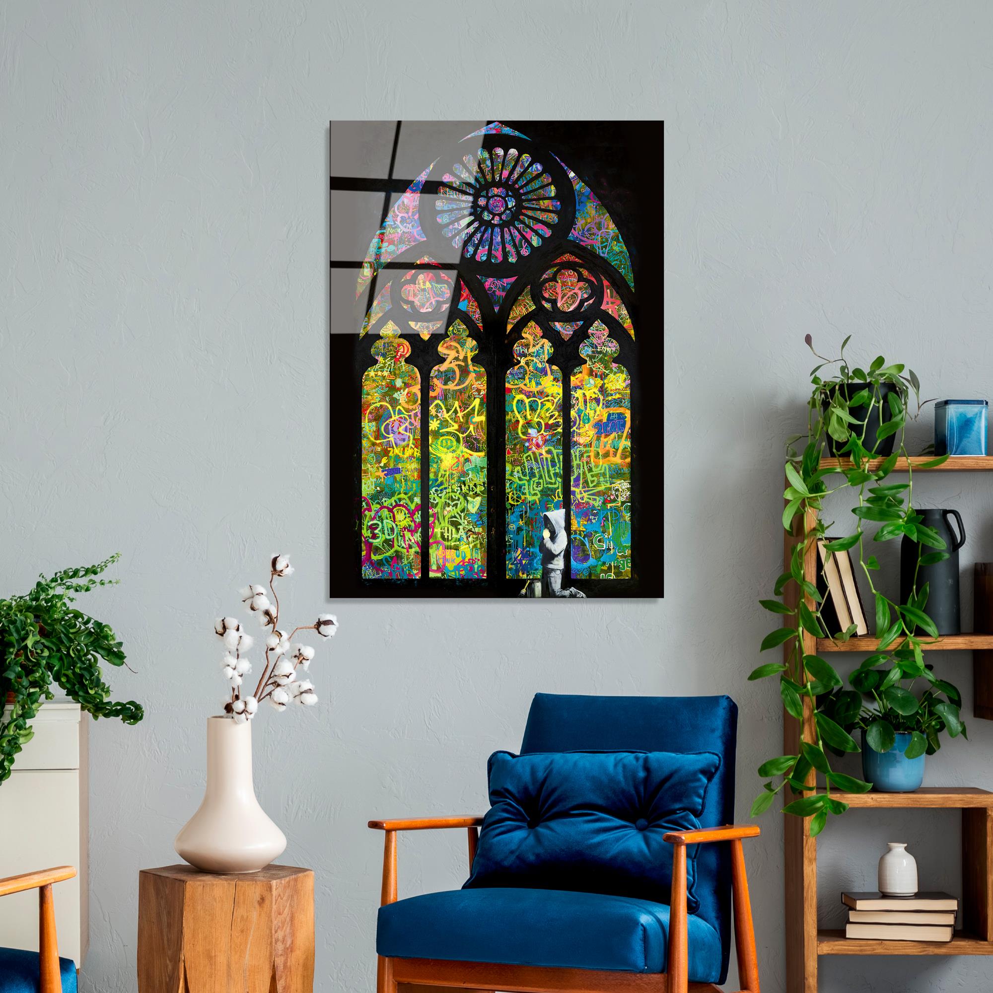 UV-191 Baskılı Cam Dikdörtgen Duvar Tablosu | ByLamp