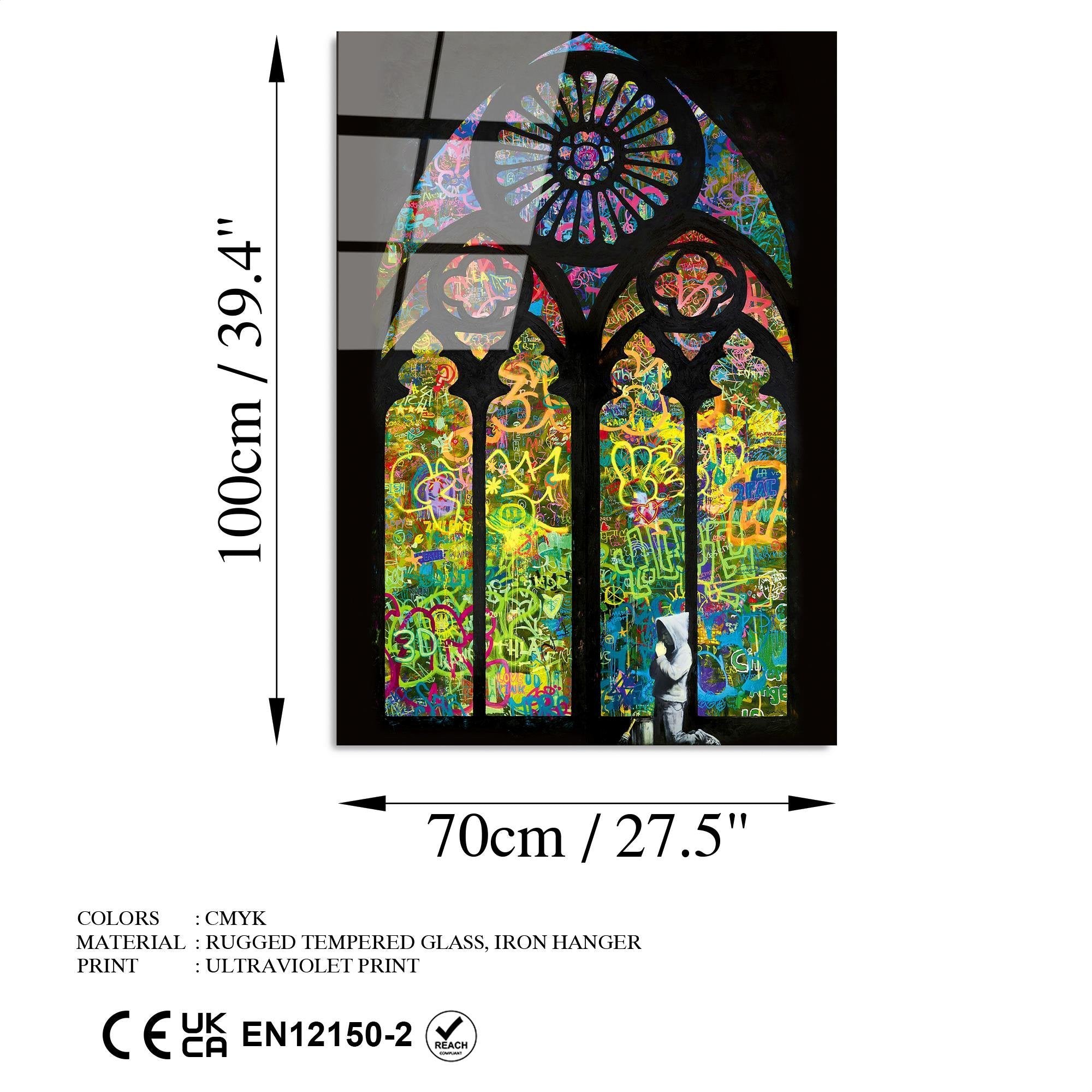 UV-191 Baskılı Cam Dikdörtgen Duvar Tablosu | ByLamp