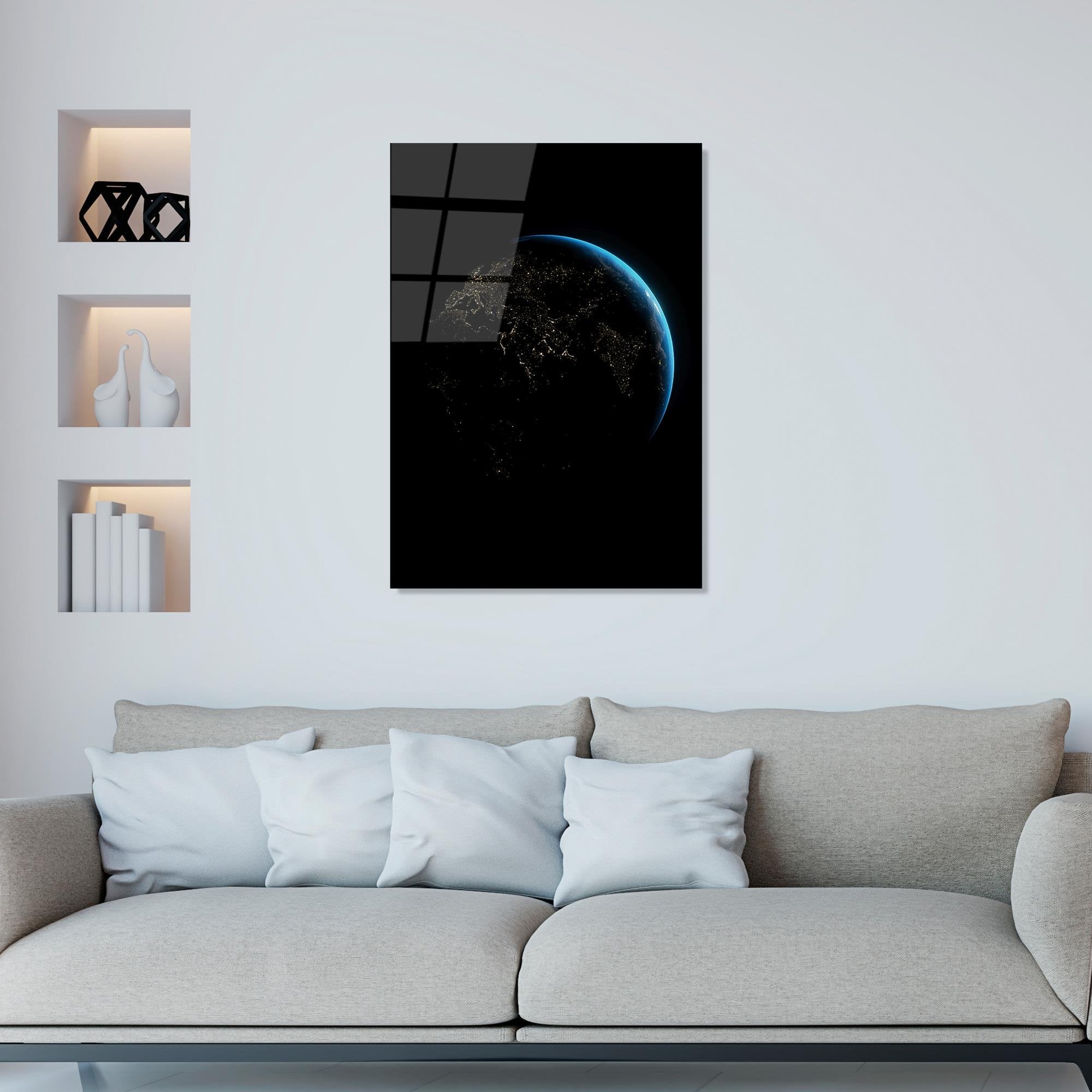 UV-192 Baskılı Cam Dikdörtgen Duvar Tablosu | ByLamp