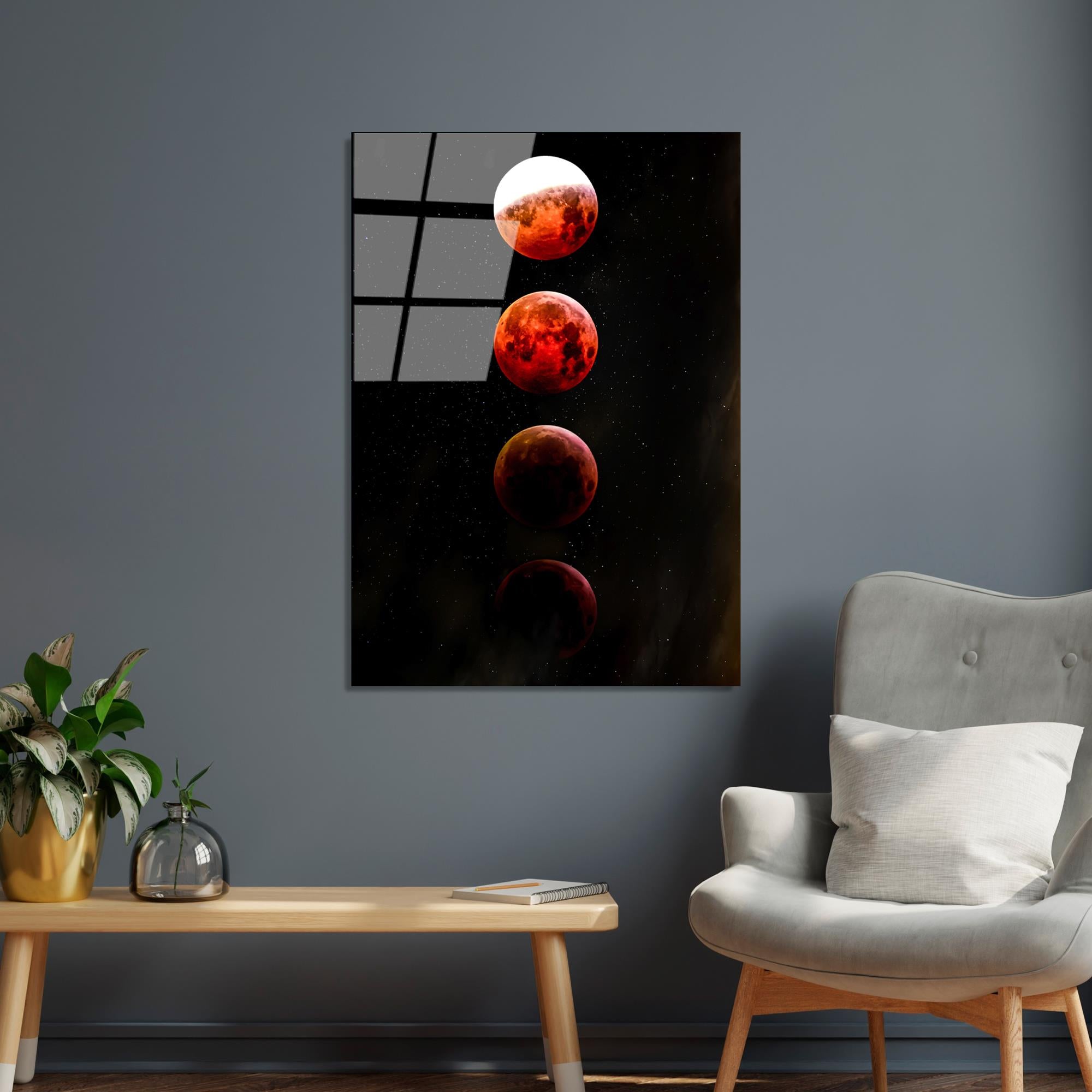 UV-201 Baskılı Cam Dikdörtgen Duvar Tablosu | ByLamp