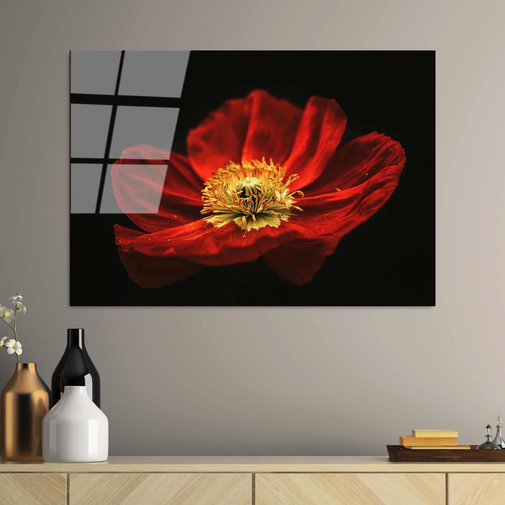 UV-204 Baskılı Cam Dikdörtgen Duvar Tablosu | ByLamp