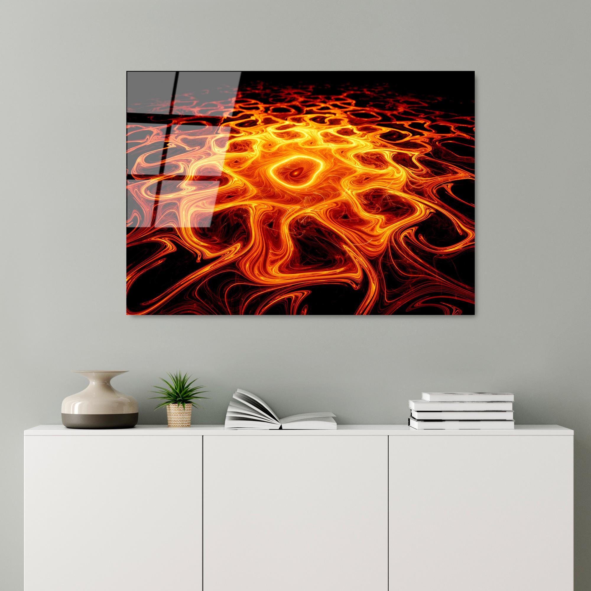 UV-208 Baskılı Cam Dikdörtgen Duvar Tablosu | ByLamp