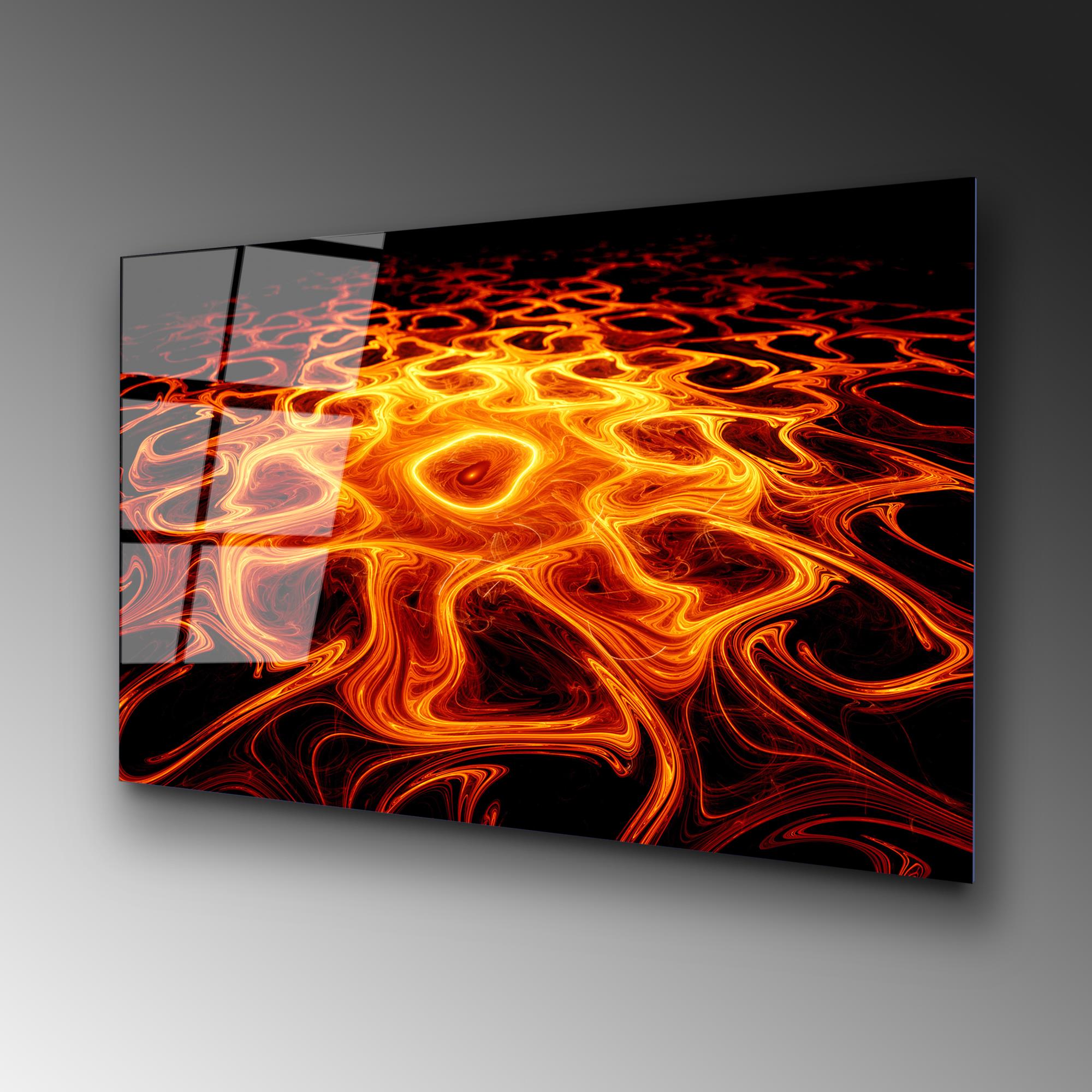 UV-208 Baskılı Cam Dikdörtgen Duvar Tablosu | ByLamp