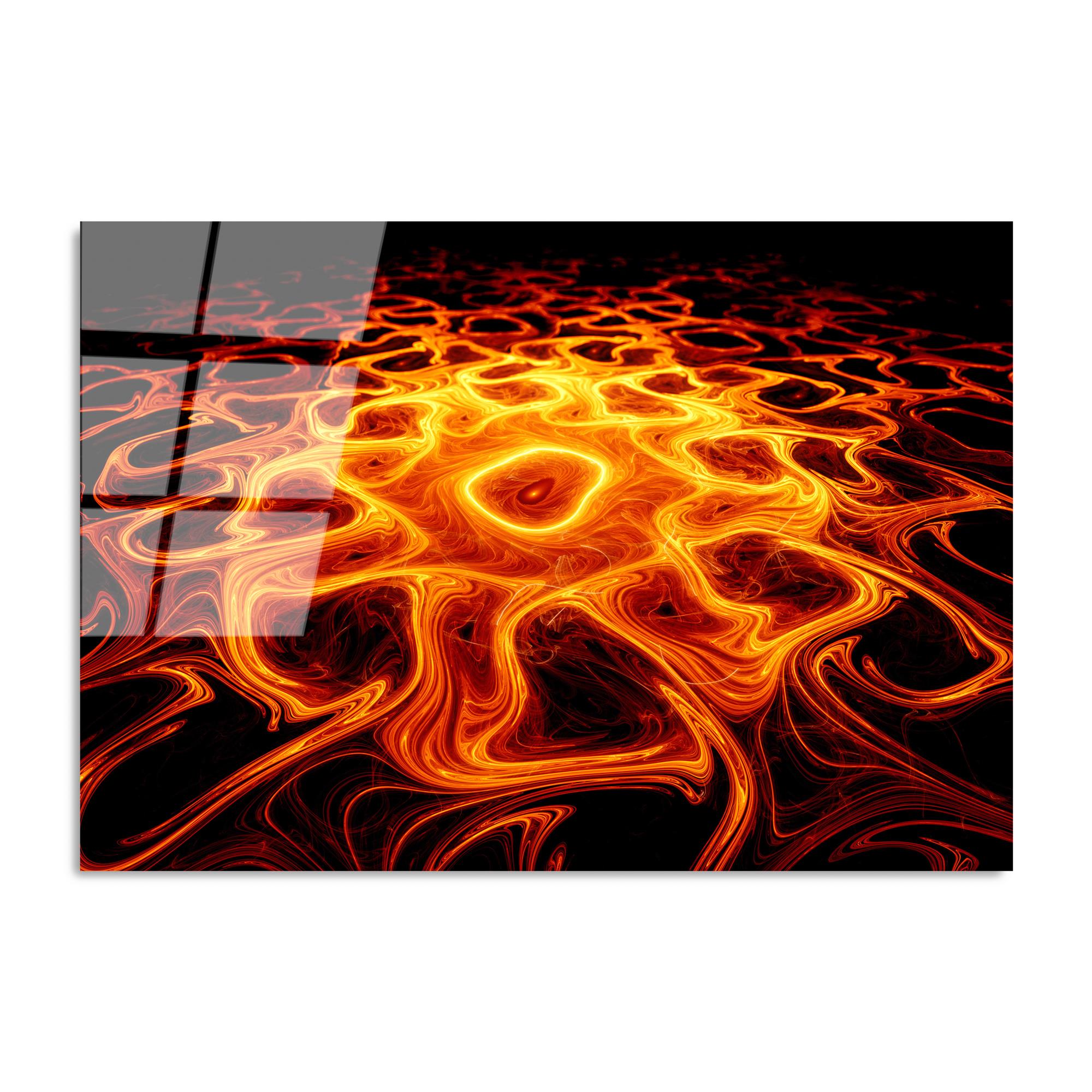 UV-208 Baskılı Cam Dikdörtgen Duvar Tablosu | ByLamp