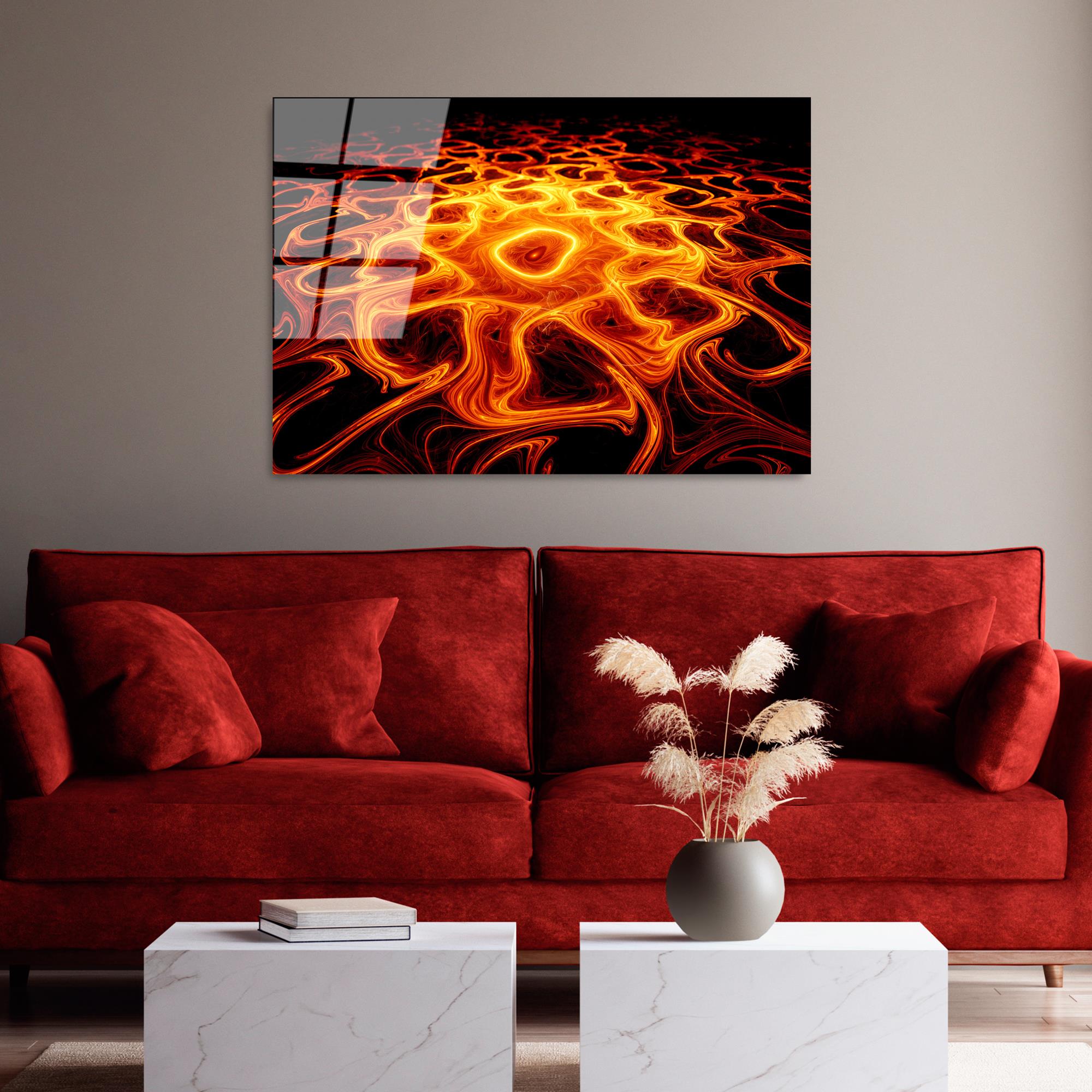 UV-208 Baskılı Cam Dikdörtgen Duvar Tablosu | ByLamp