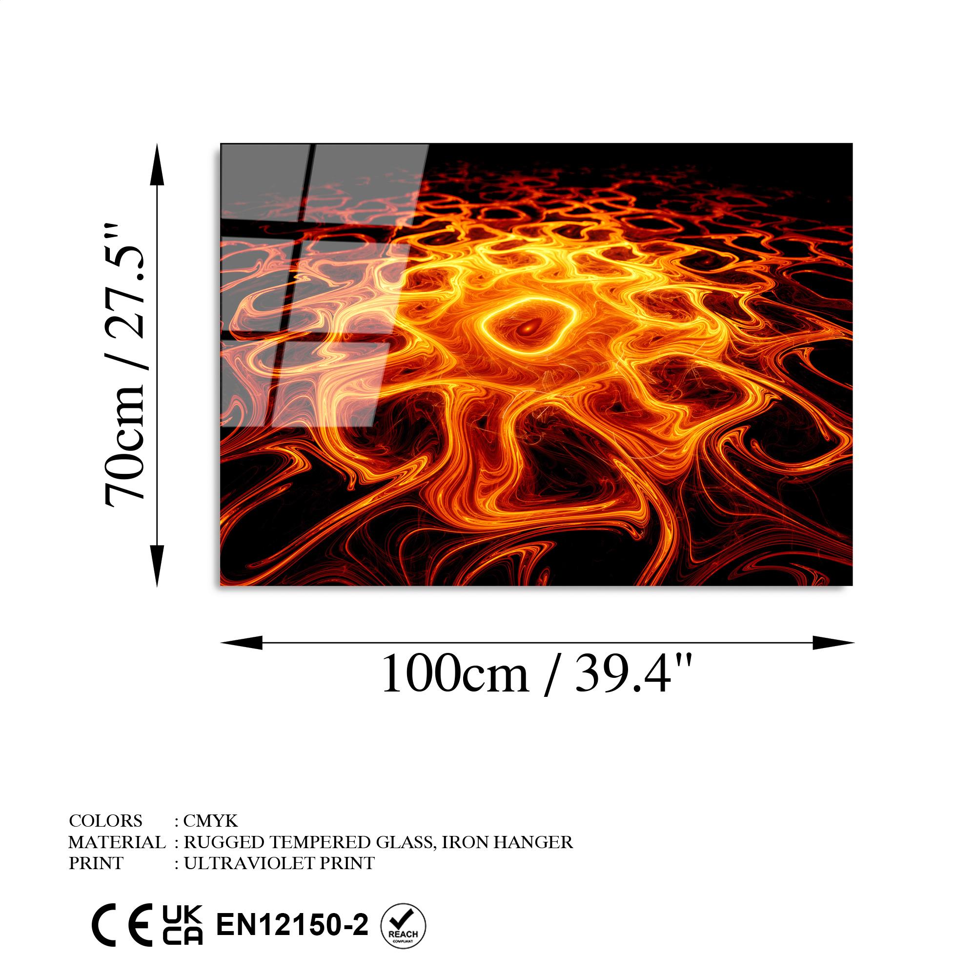 UV-208 Baskılı Cam Dikdörtgen Duvar Tablosu | ByLamp