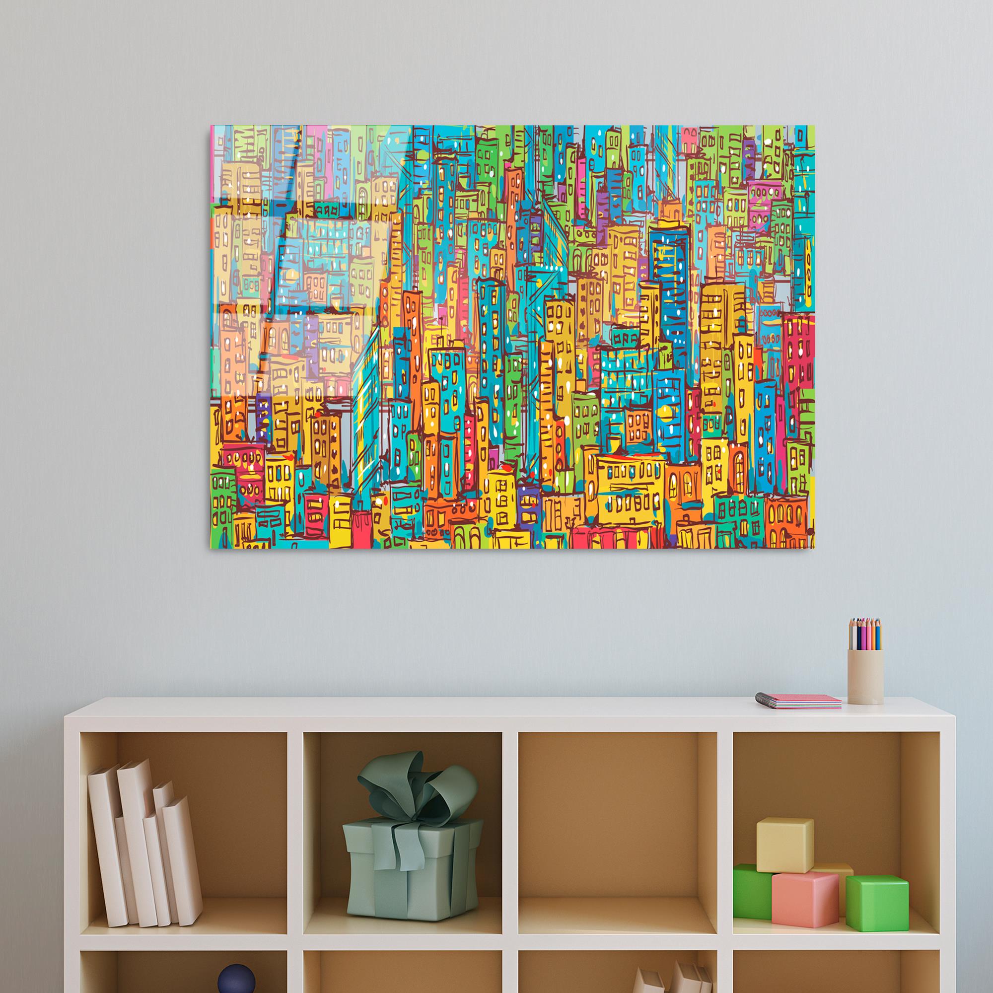 UV-210 Baskılı Cam Dikdörtgen Duvar Tablosu | ByLamp