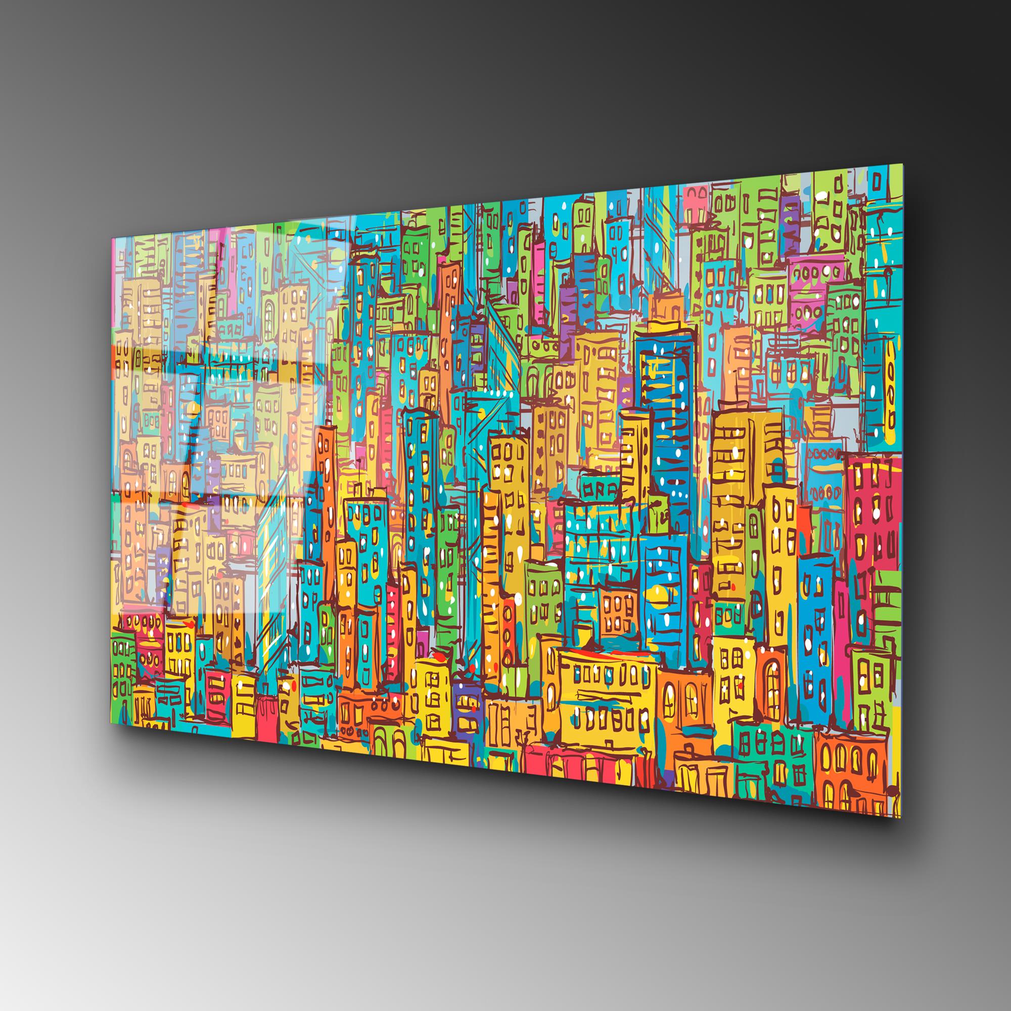 UV-210 Baskılı Cam Dikdörtgen Duvar Tablosu | ByLamp