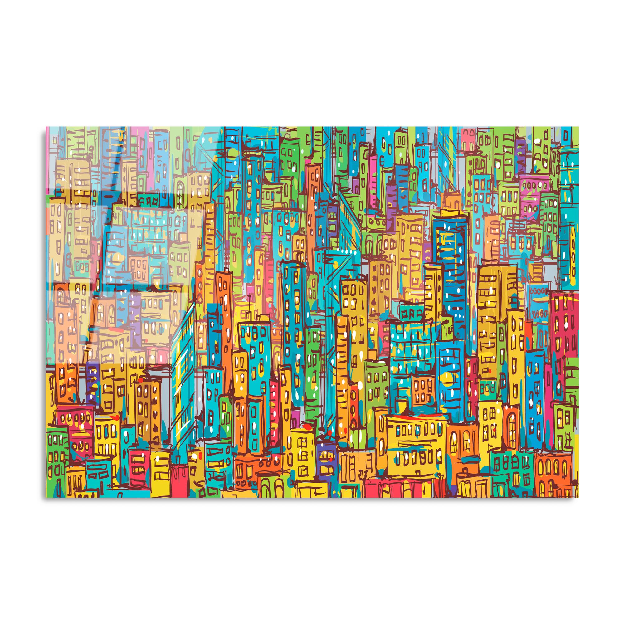 UV-210 Baskılı Cam Dikdörtgen Duvar Tablosu | ByLamp