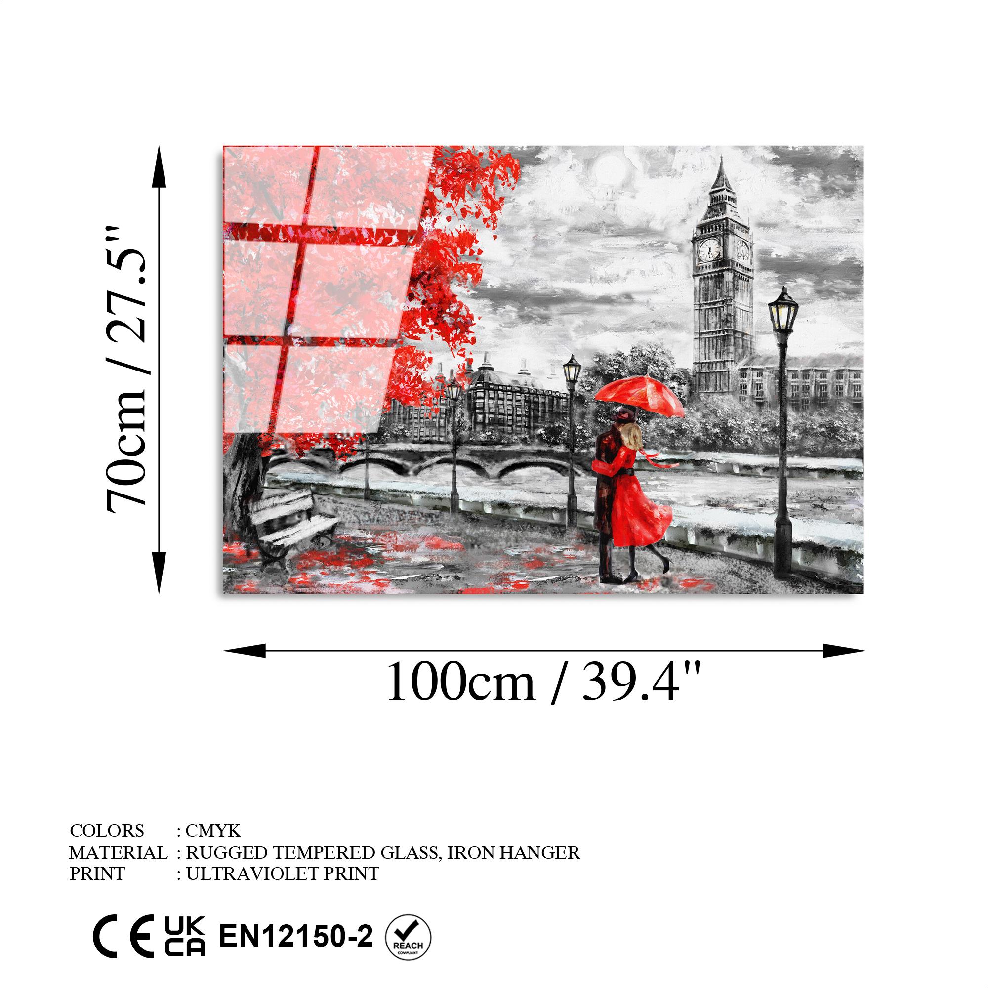 UV-213 Baskılı Cam Dikdörtgen Duvar Tablosu | ByLamp