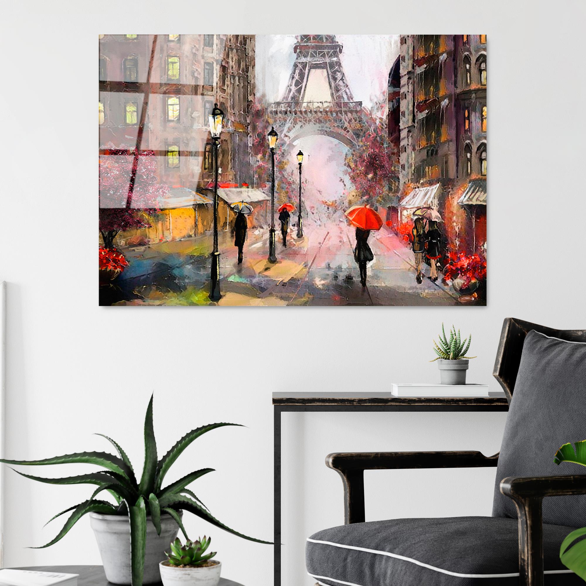 UV-215 Baskılı Cam Dikdörtgen Duvar Tablosu | ByLamp