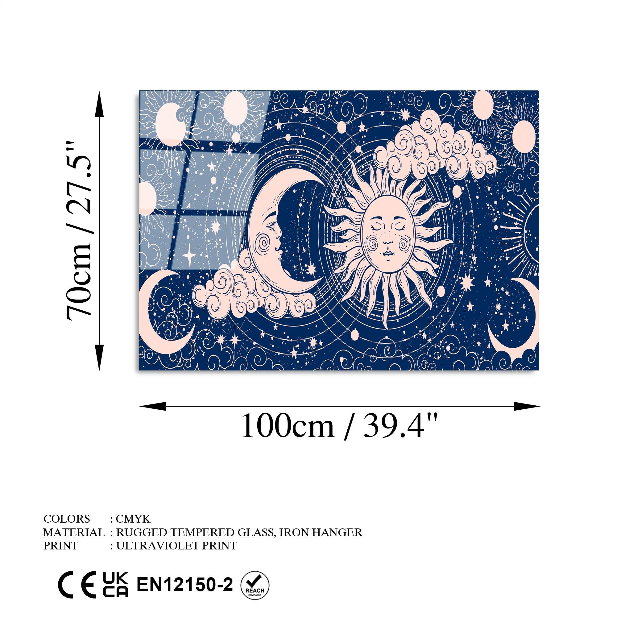 UV-216 Baskılı Cam Dikdörtgen Duvar Tablosu | ByLamp