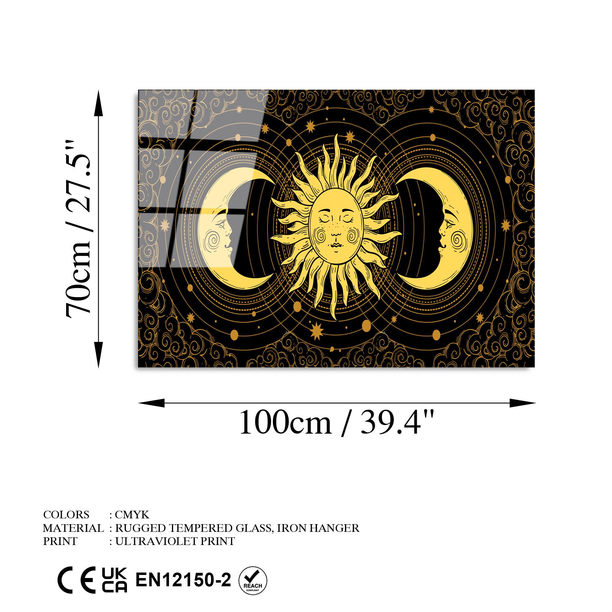 UV-217 Baskılı Cam Dikdörtgen Duvar Tablosu | ByLamp