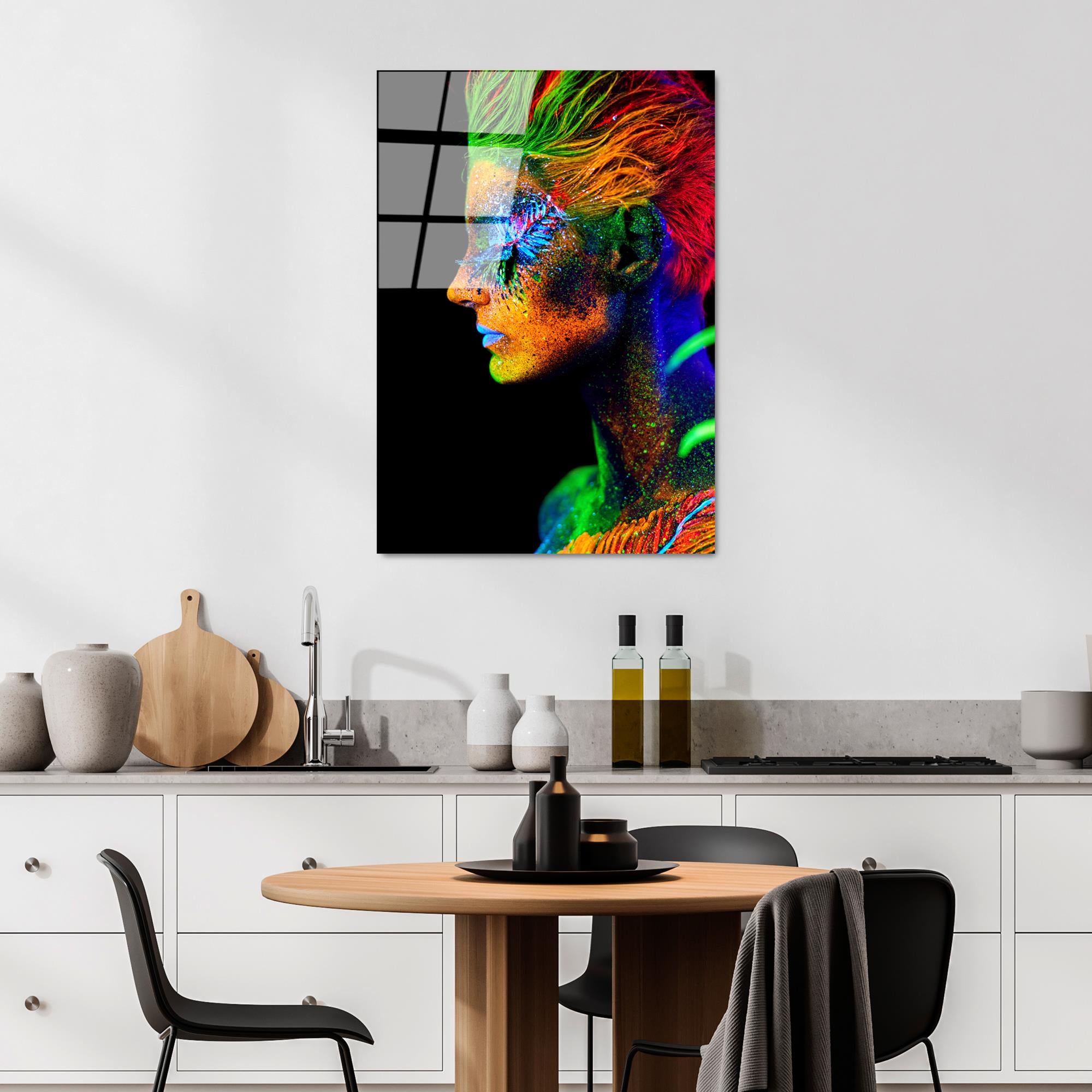 UV-221 Baskılı Cam Dikdörtgen Duvar Tablosu | ByLamp