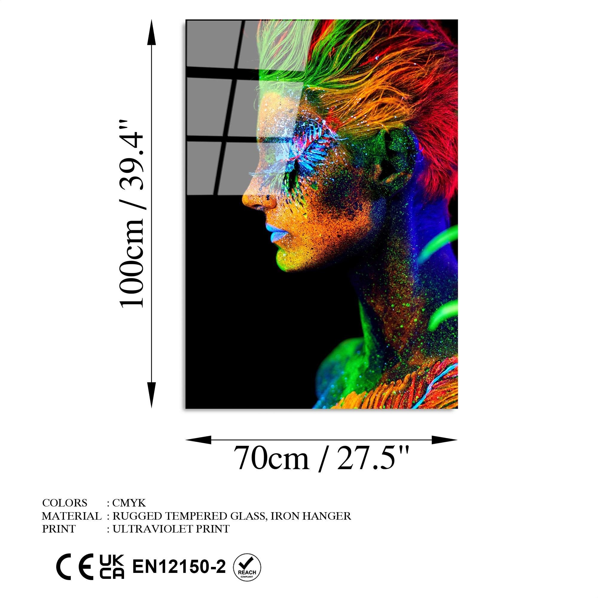 UV-221 Baskılı Cam Dikdörtgen Duvar Tablosu | ByLamp