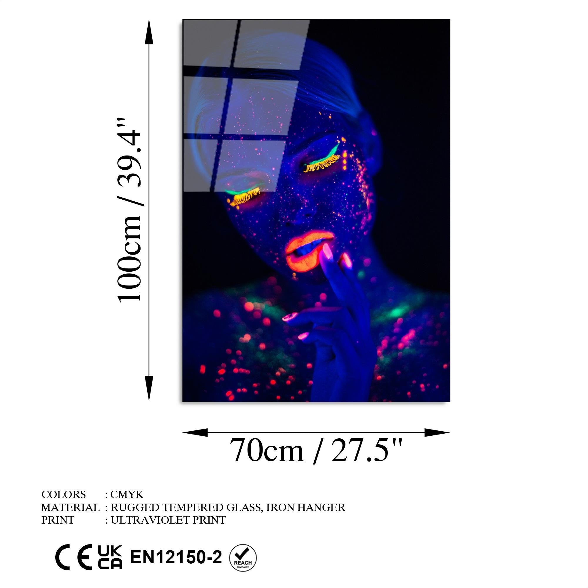 UV-222 Baskılı Cam Dikdörtgen Duvar Tablosu | ByLamp