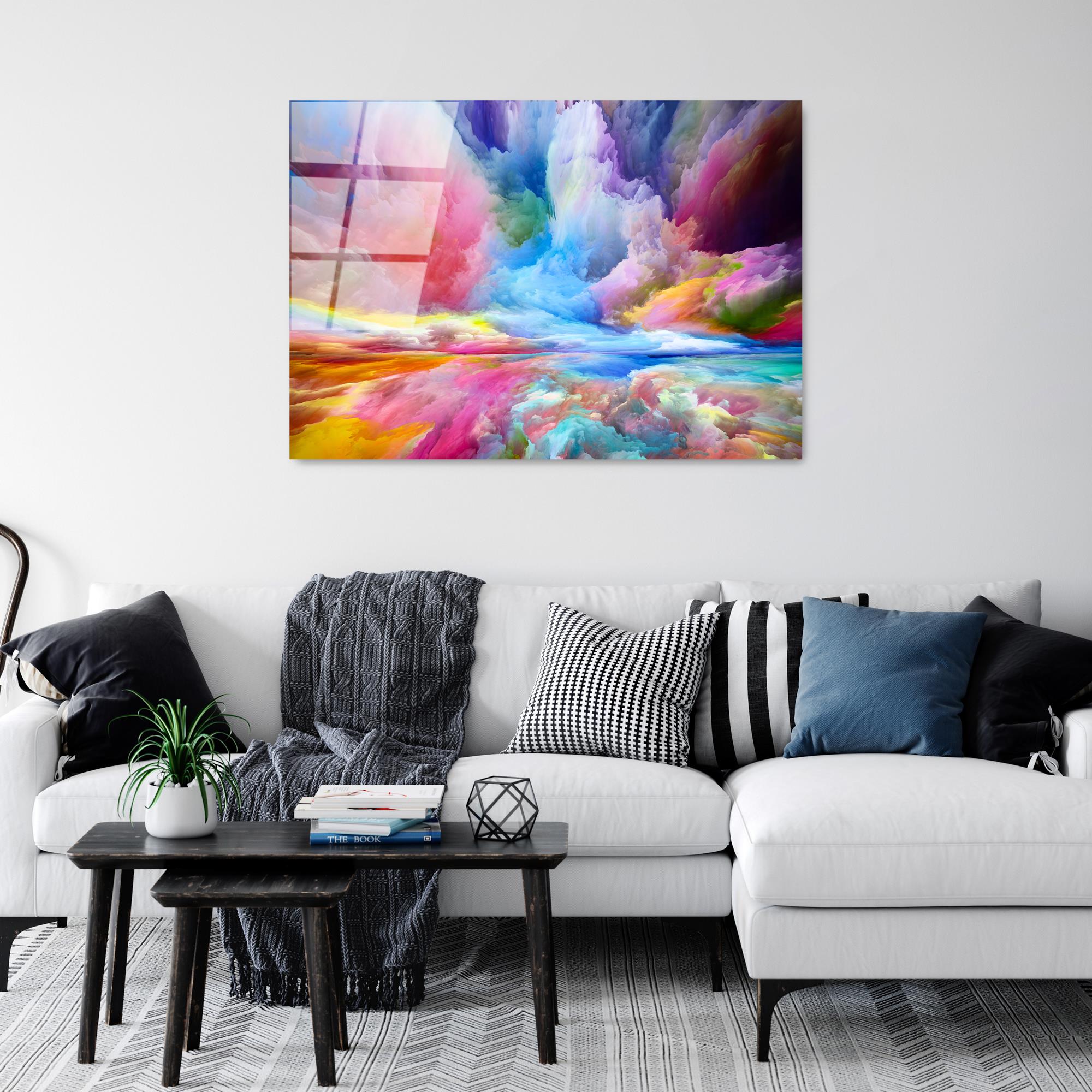 UV-223 Baskılı Cam Dikdörtgen Duvar Tablosu | ByLamp