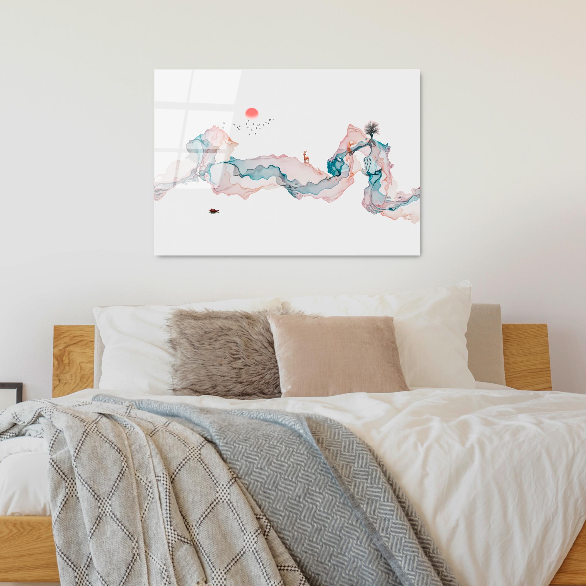 UV-224 Baskılı Cam Dikdörtgen Duvar Tablosu | ByLamp