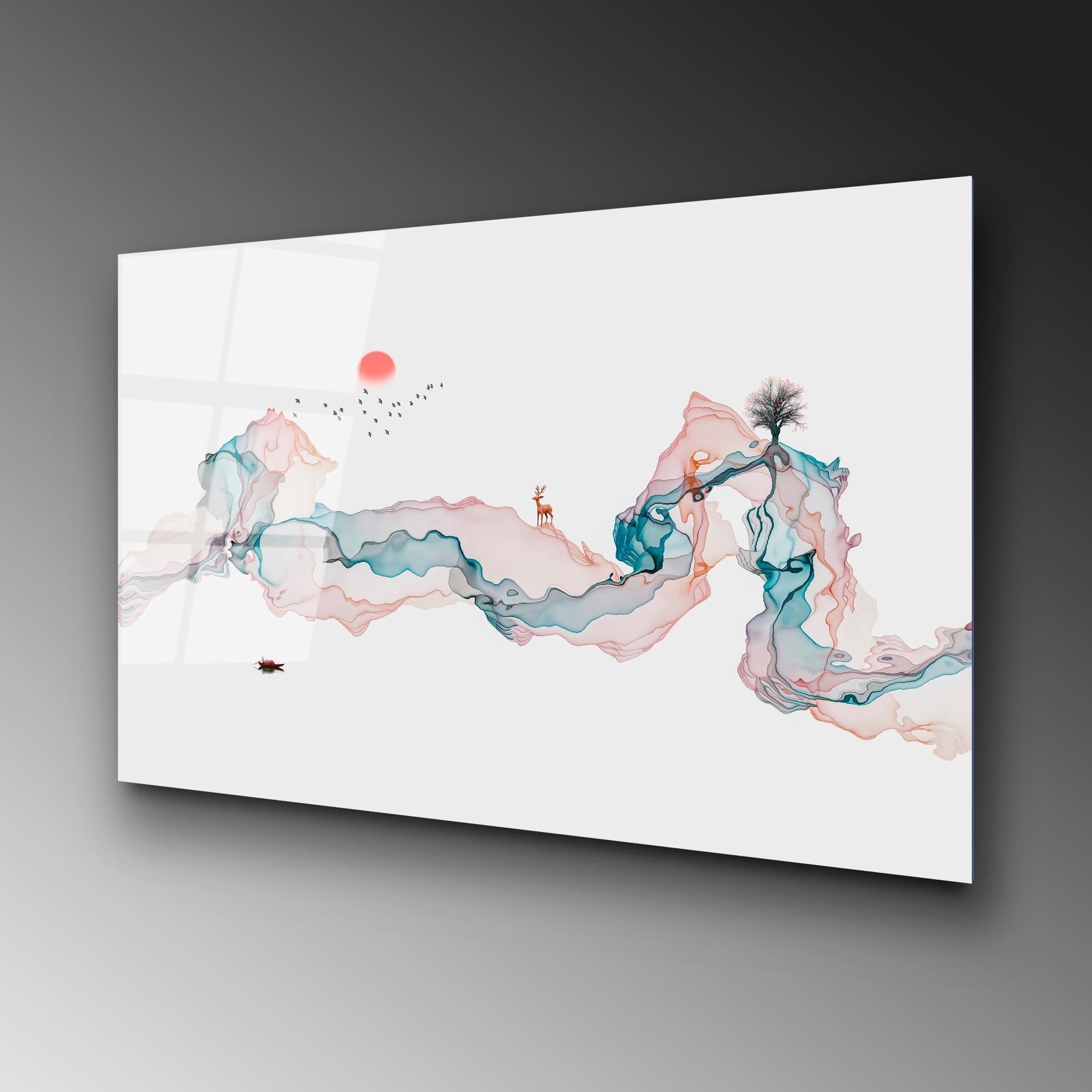 UV-224 Baskılı Cam Dikdörtgen Duvar Tablosu | ByLamp