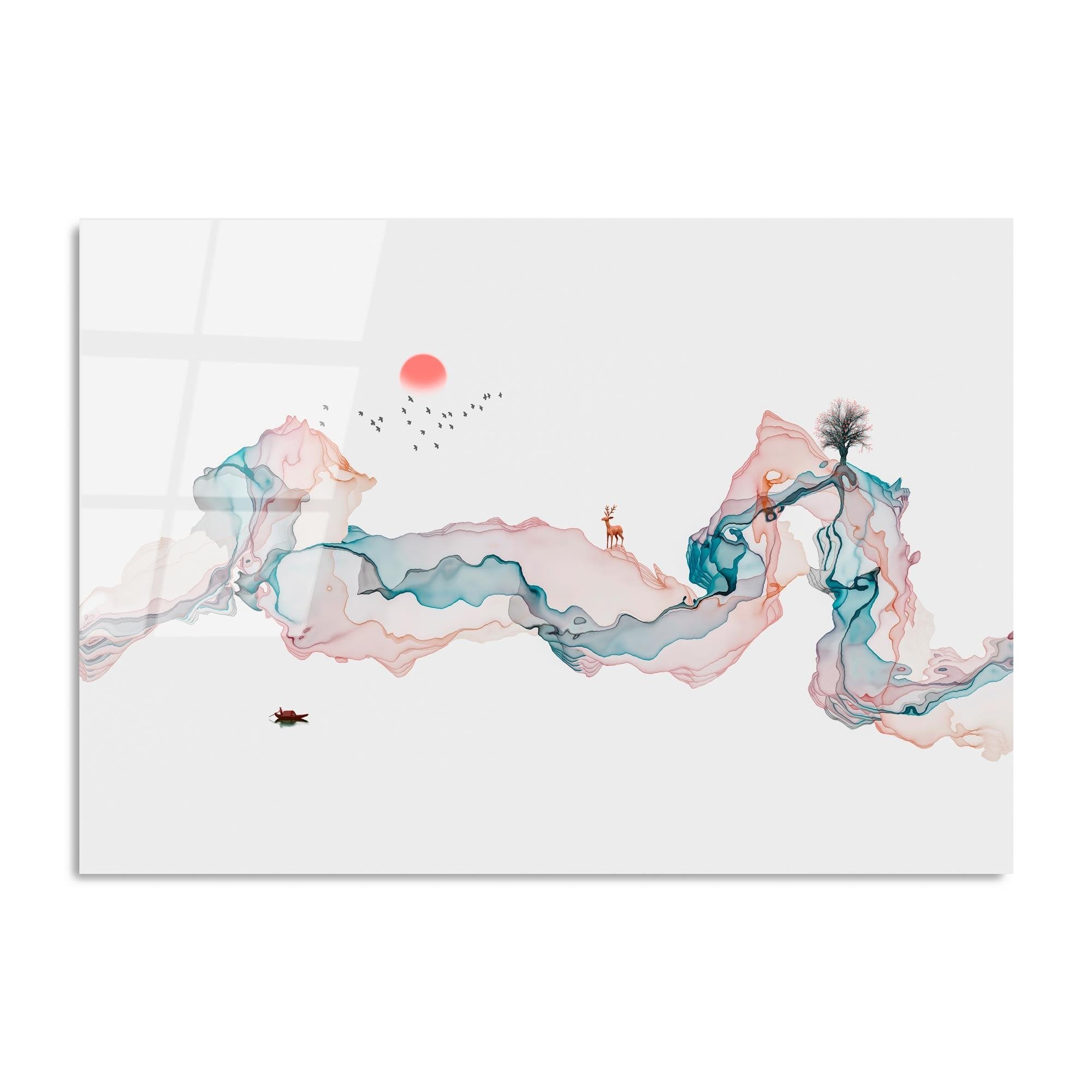 UV-224 Baskılı Cam Dikdörtgen Duvar Tablosu | ByLamp