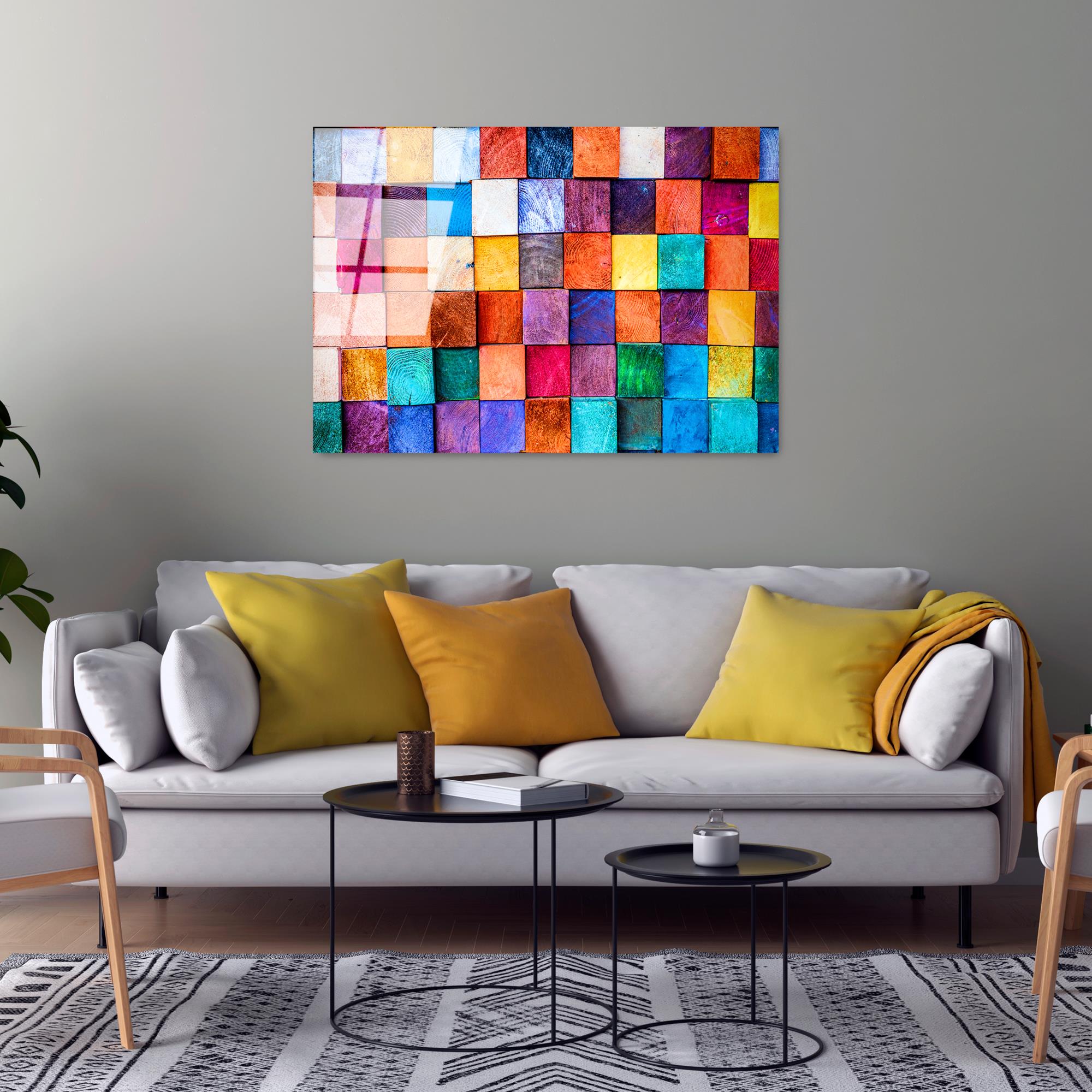 UV-226 Baskılı Cam Dikdörtgen Duvar Tablosu | ByLamp