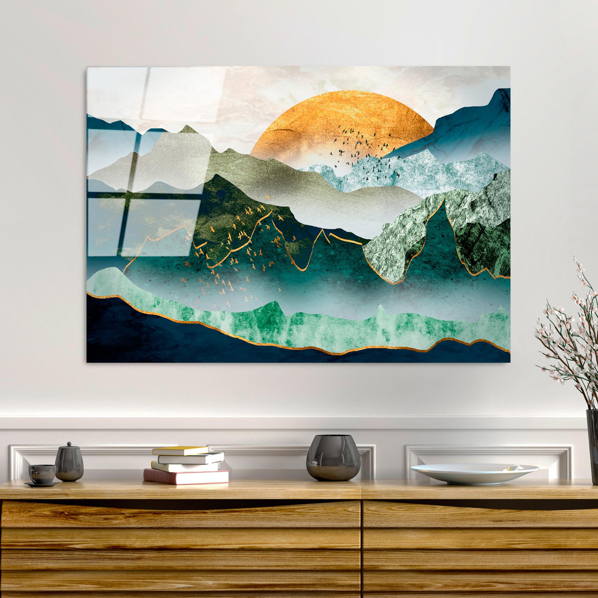 UV-228 Baskılı Cam Dikdörtgen Duvar Tablosu | ByLamp