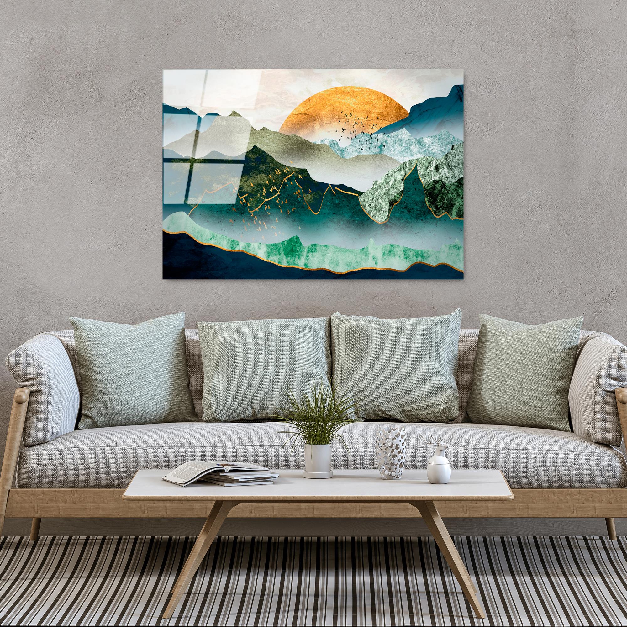 UV-228 Baskılı Cam Dikdörtgen Duvar Tablosu | ByLamp