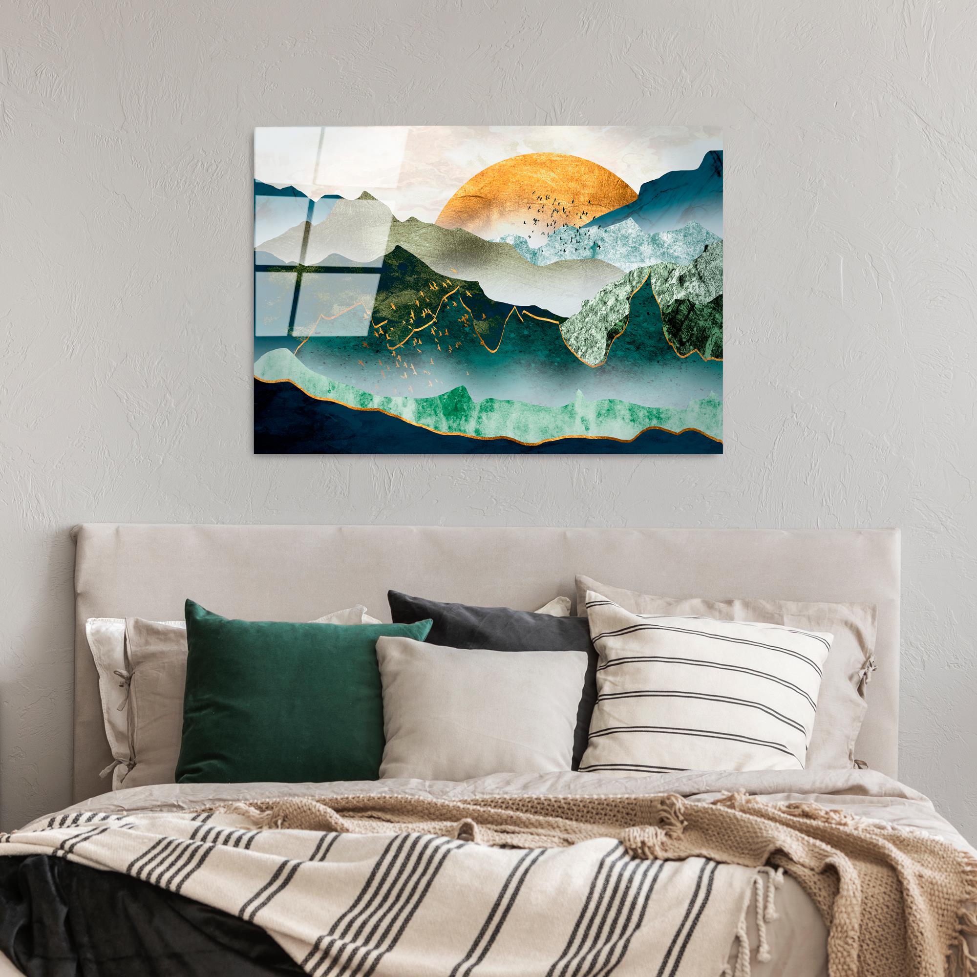 UV-228 Baskılı Cam Dikdörtgen Duvar Tablosu | ByLamp