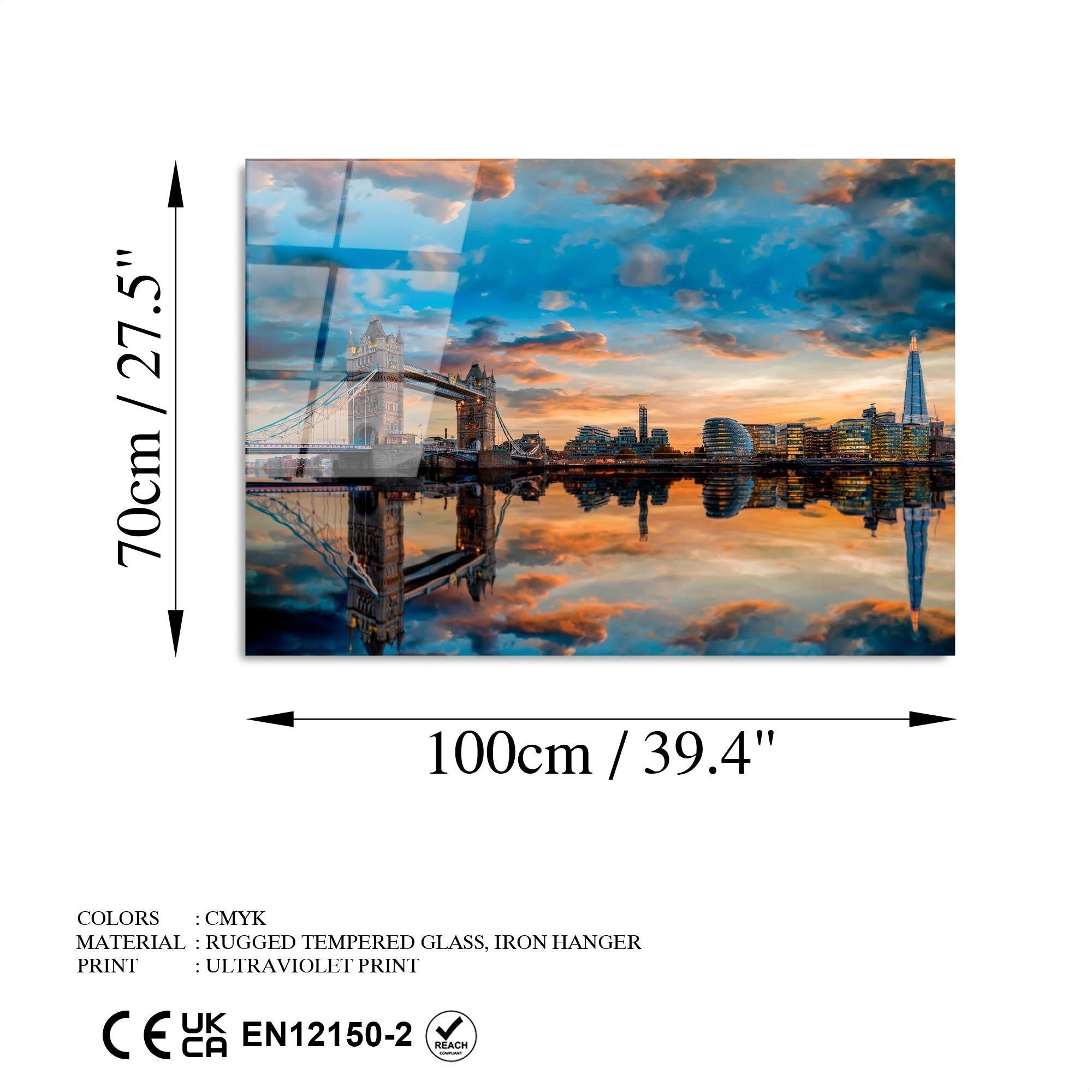 UV-230 Baskılı Cam Dikdörtgen Duvar Tablosu | ByLamp