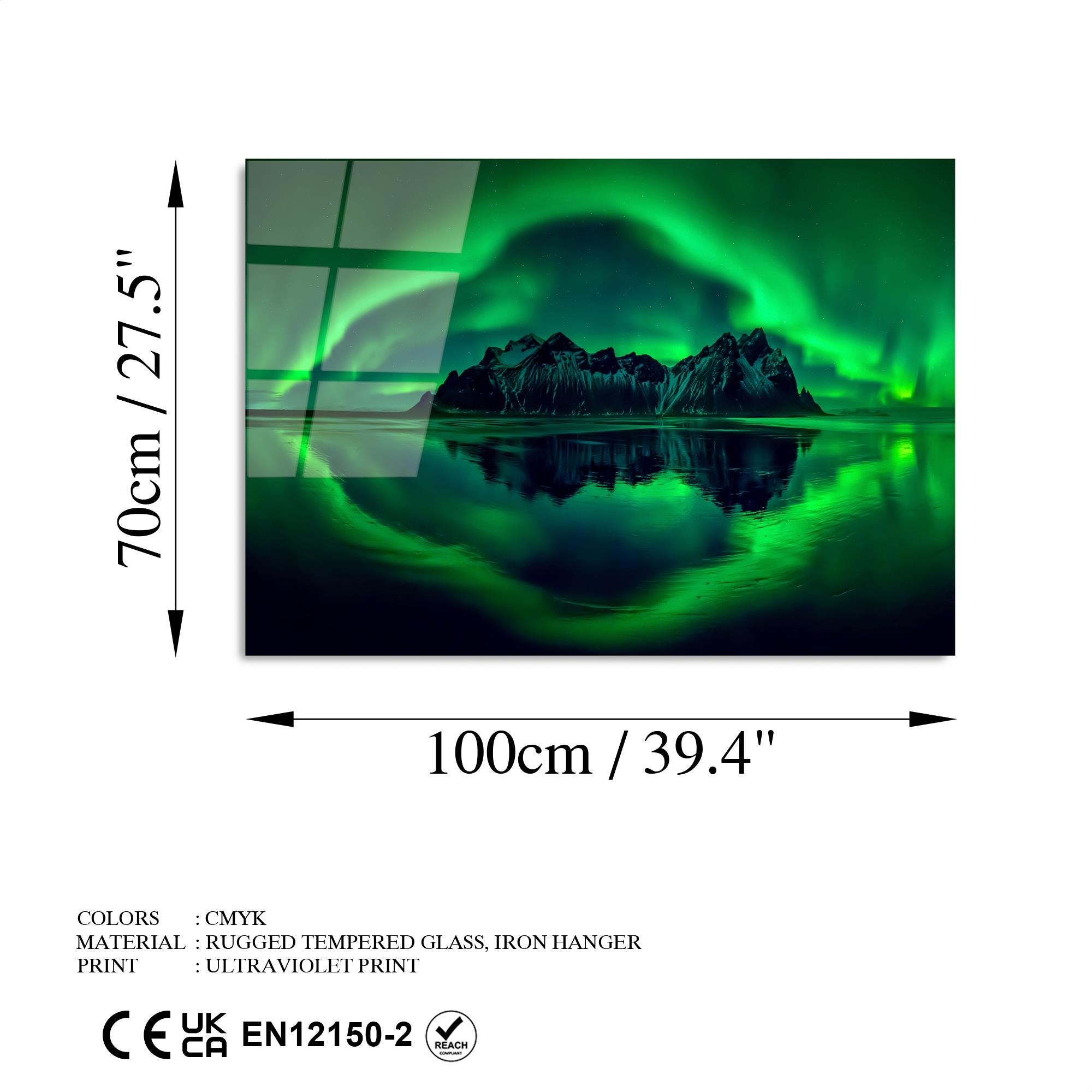 UV-235 Baskılı Cam Dikdörtgen Duvar Tablosu | ByLamp