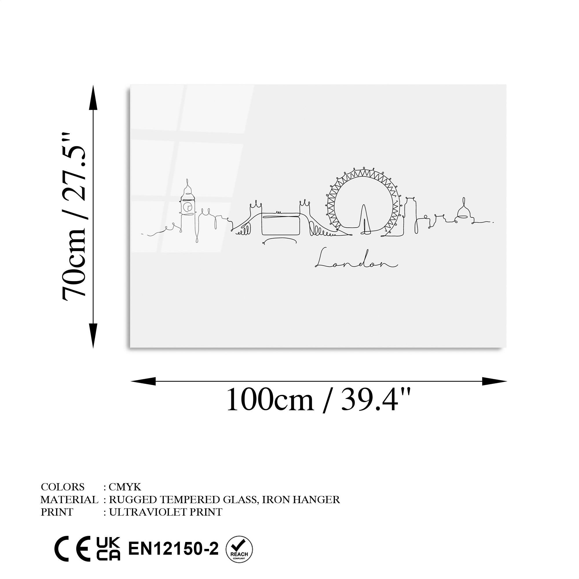 UV-240 Baskılı Cam Dikdörtgen Duvar Tablosu | ByLamp