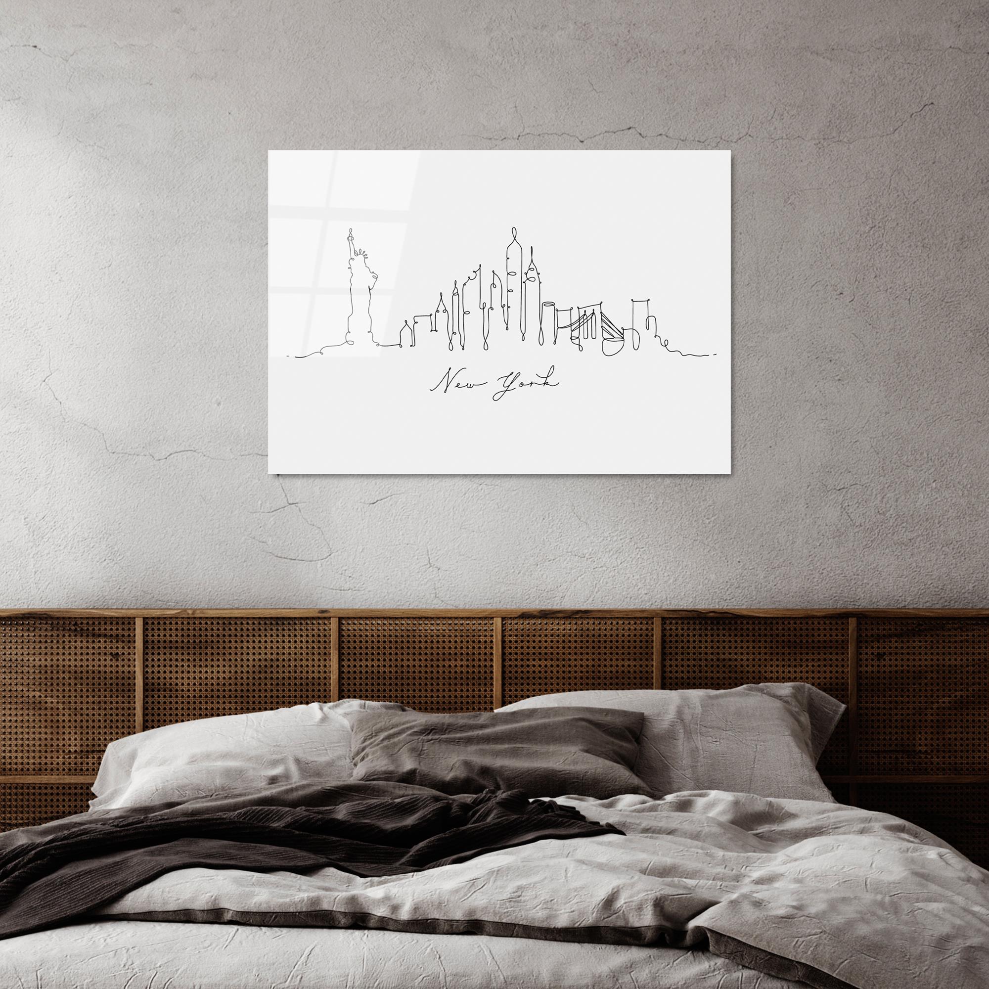 UV-241 Baskılı Cam Dikdörtgen Duvar Tablosu | ByLamp