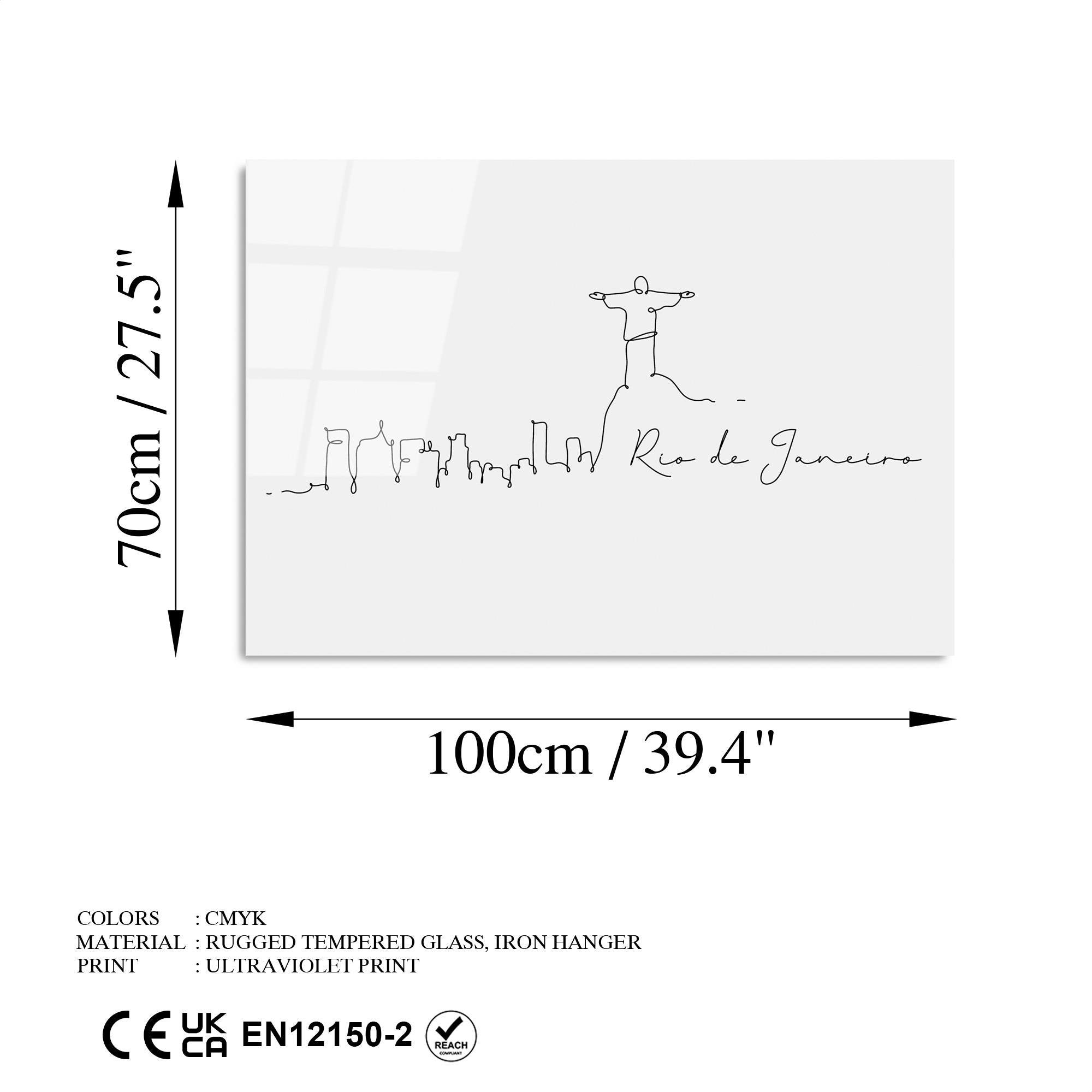 UV-244 Baskılı Cam Dikdörtgen Duvar Tablosu | ByLamp