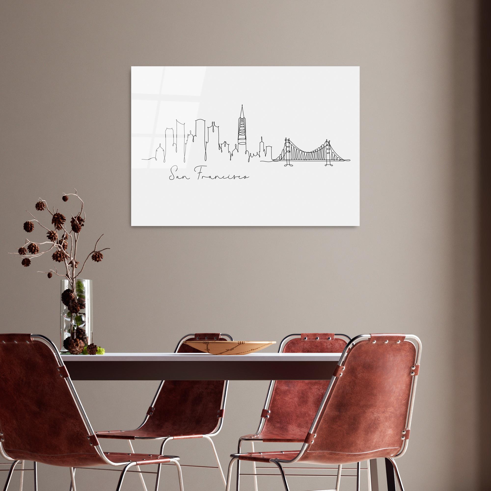 UV-251 Baskılı Cam Dikdörtgen Duvar Tablosu | ByLamp